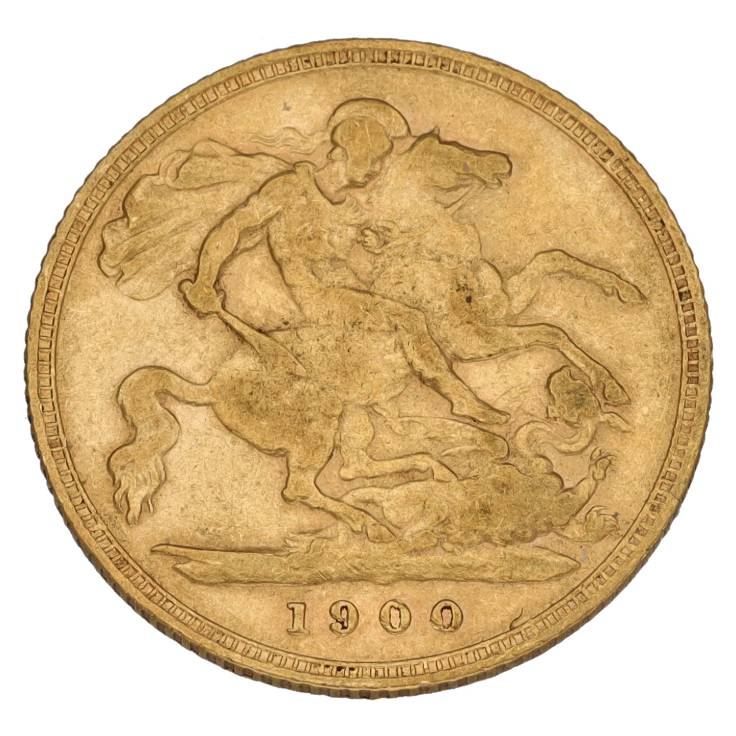 22ct Gold Queen Elizabeth II Half Sovereign Coin 1900