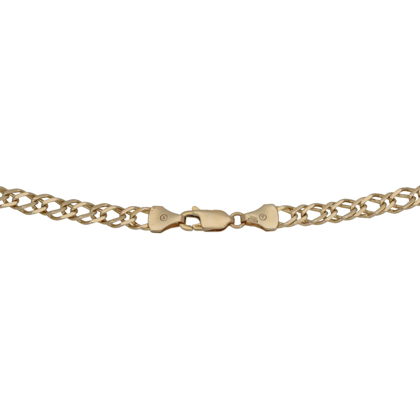 9ct Gold Double Curb Chain 18"