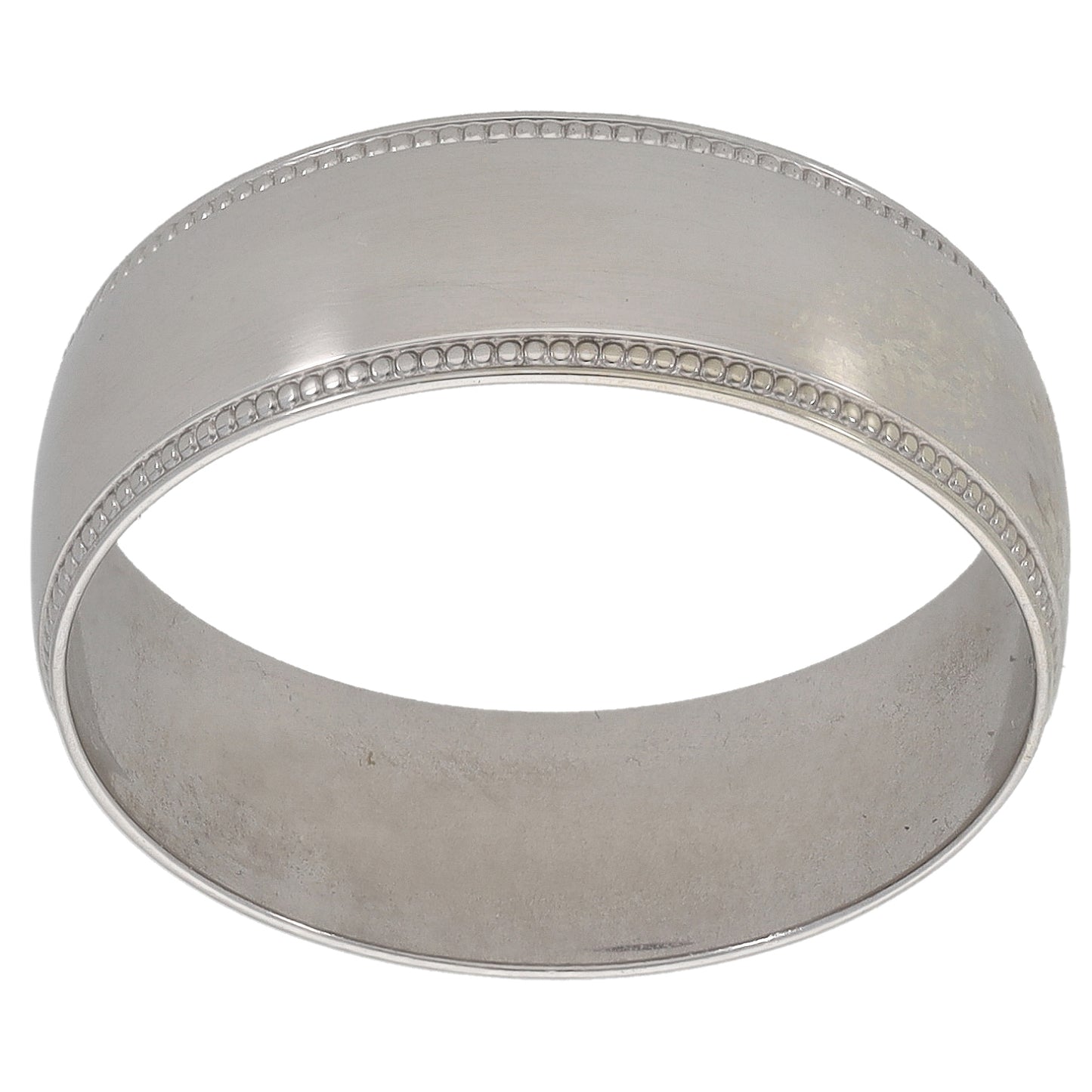 9ct White Gold Plain Wedding Ring Size S