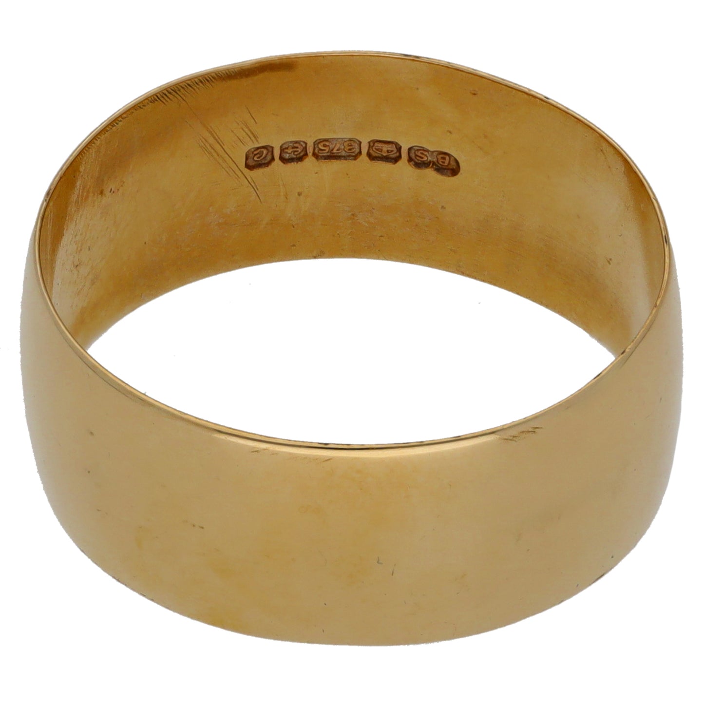 9ct Gold Plain Wedding Ring Size T