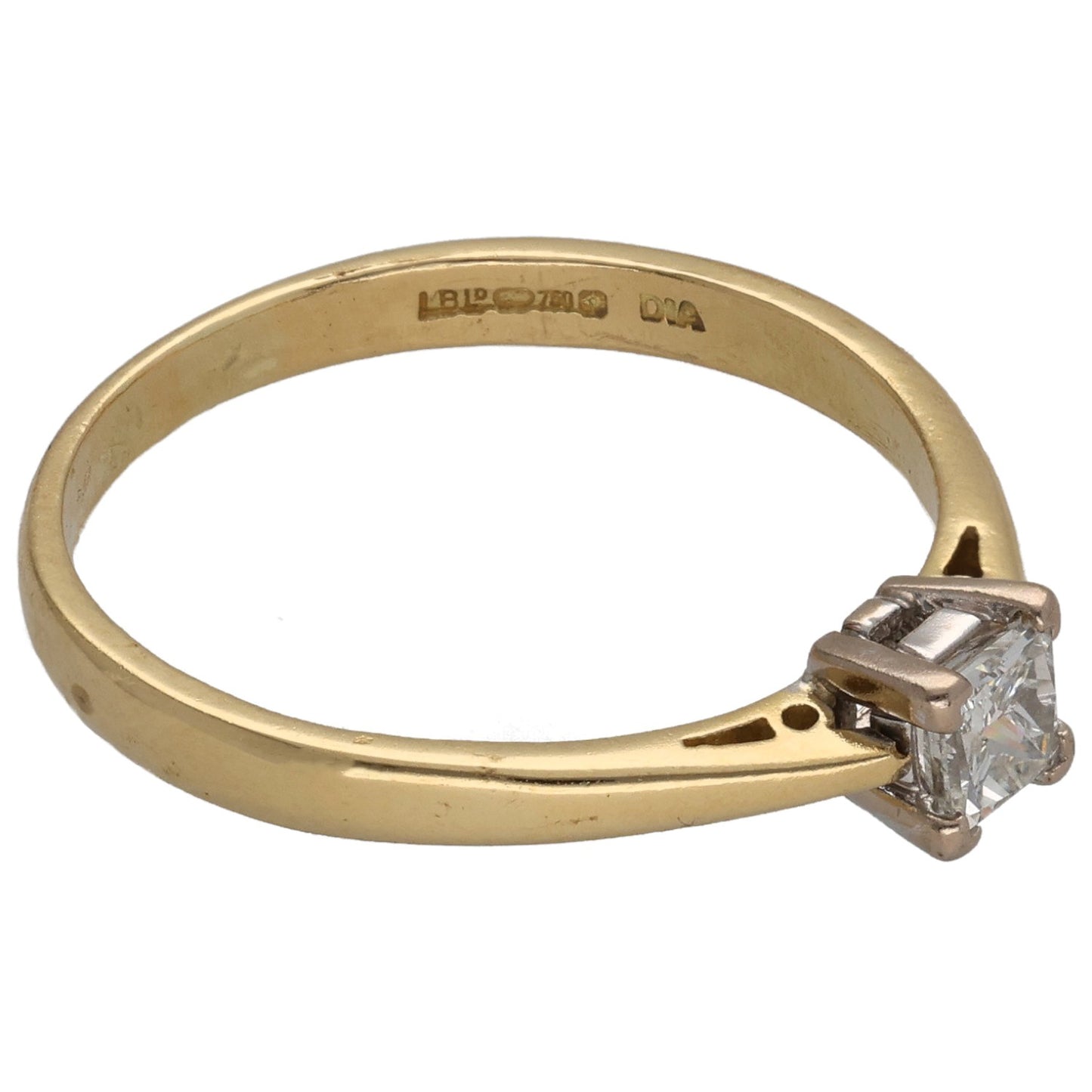 9ct Gold 0.33ct Diamond Solitaire Ring Size Q