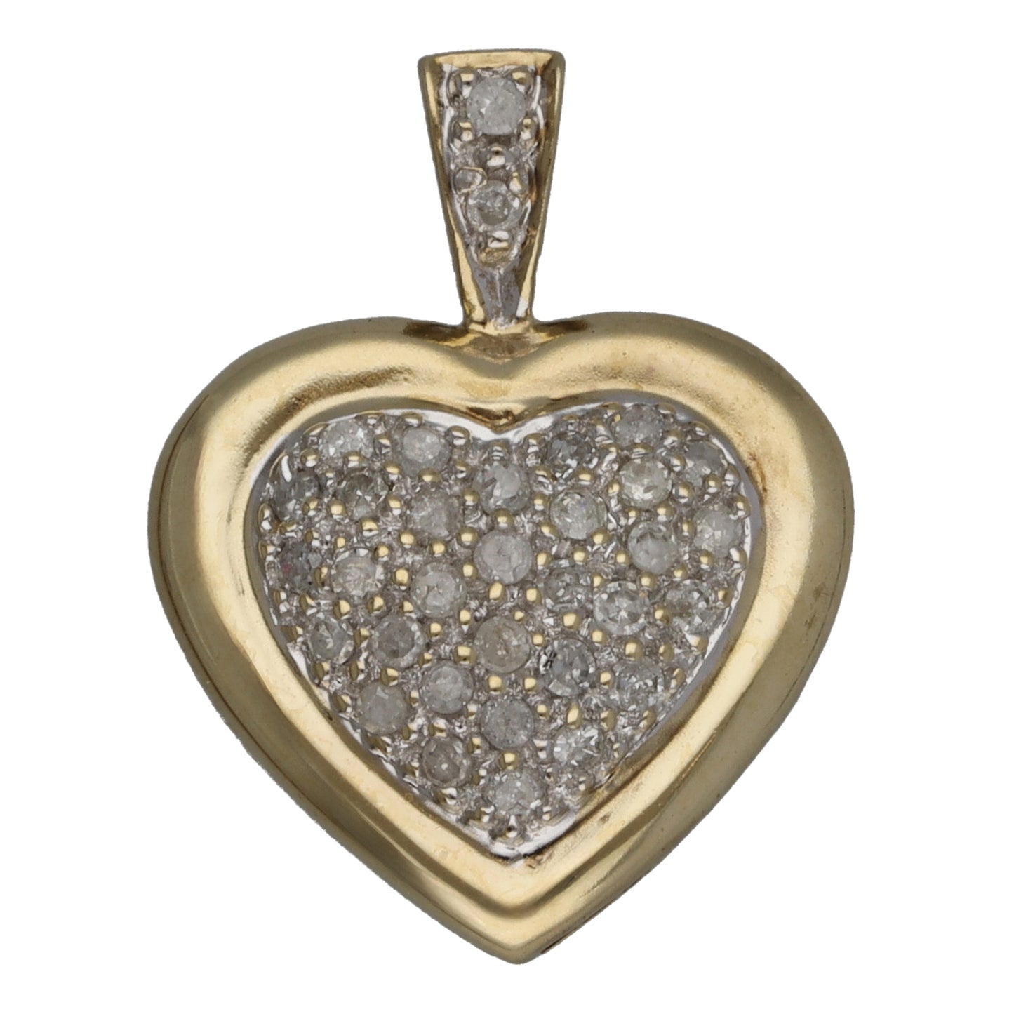 9ct Gold 0.33ct Diamond Heart Pendant