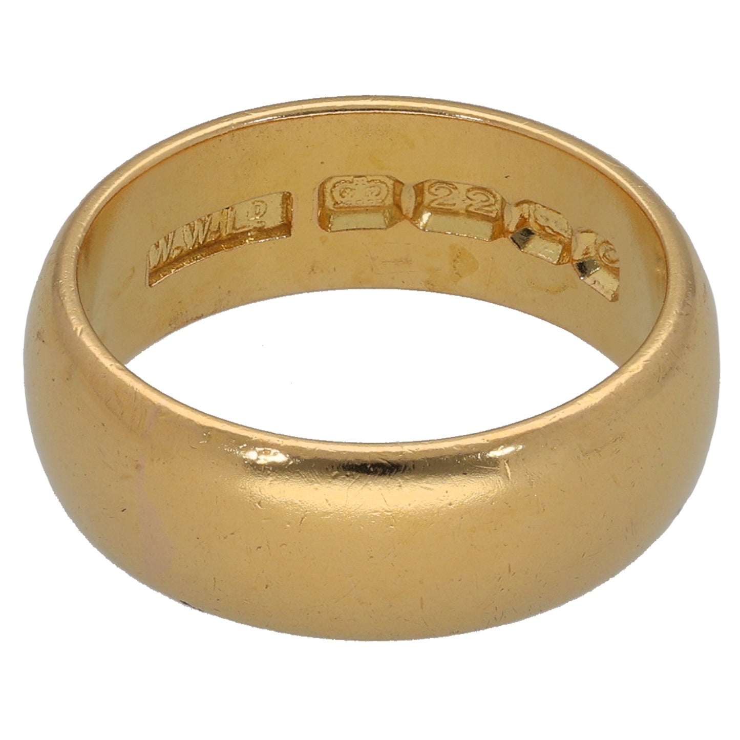 22ct Gold Plain Wedding Ring Size K