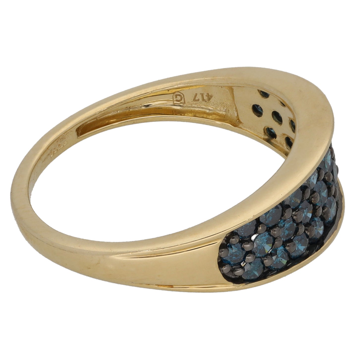 9ct Gold 0.62ct Diamond Dress/Cocktail Ring Size Q