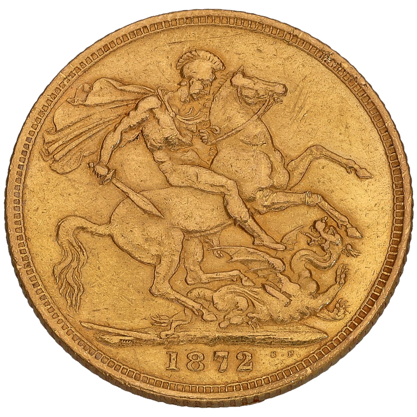 22ct Gold Queen Victoria Full Sovereign Coin 1872