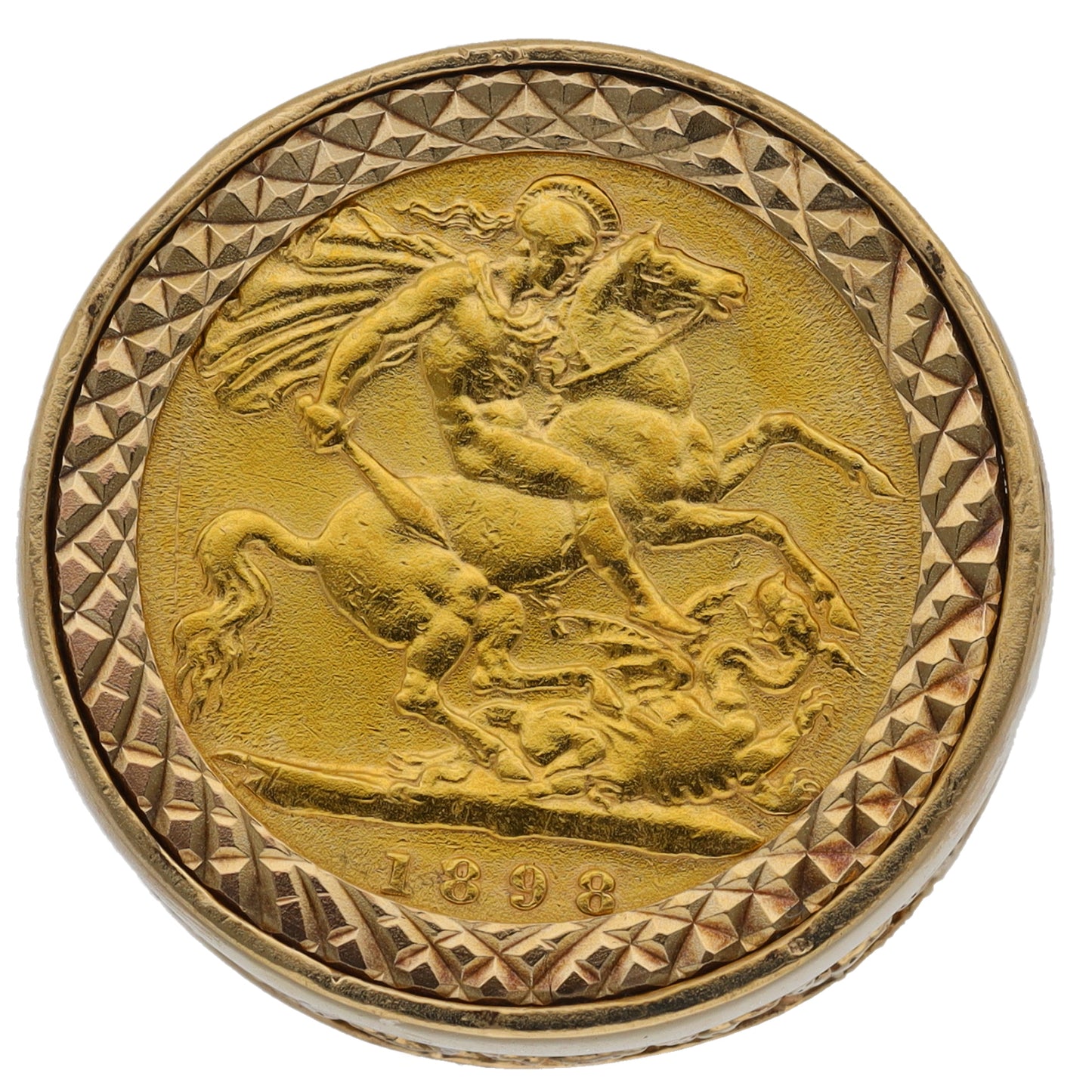 9ct Gold Coin Ring Size L