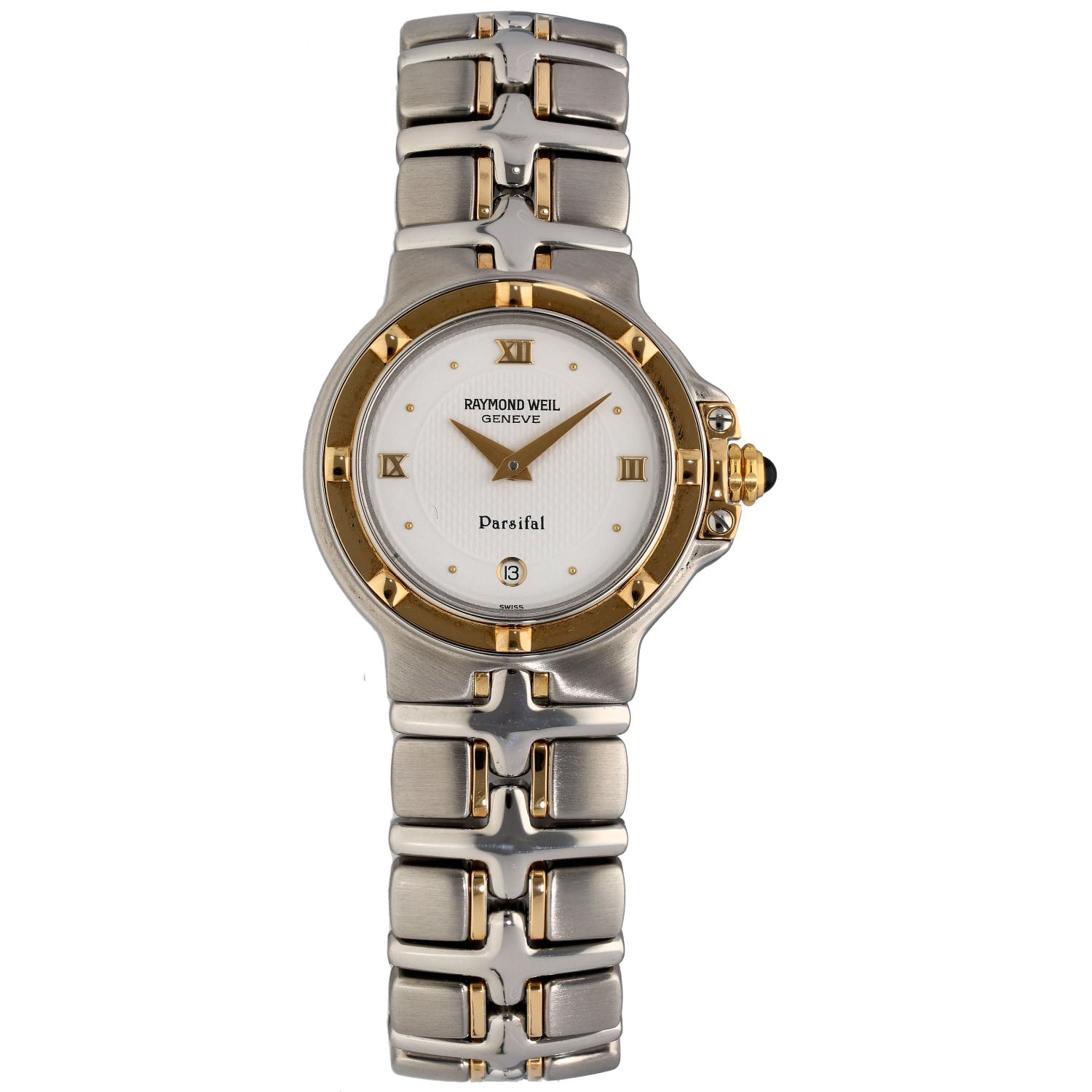 Raymond Weil スイス製 デイト パシフェル 腕時計 9990 Raymond Weil Parsifal 9990 28mm Bi-Colour Watch | H&T