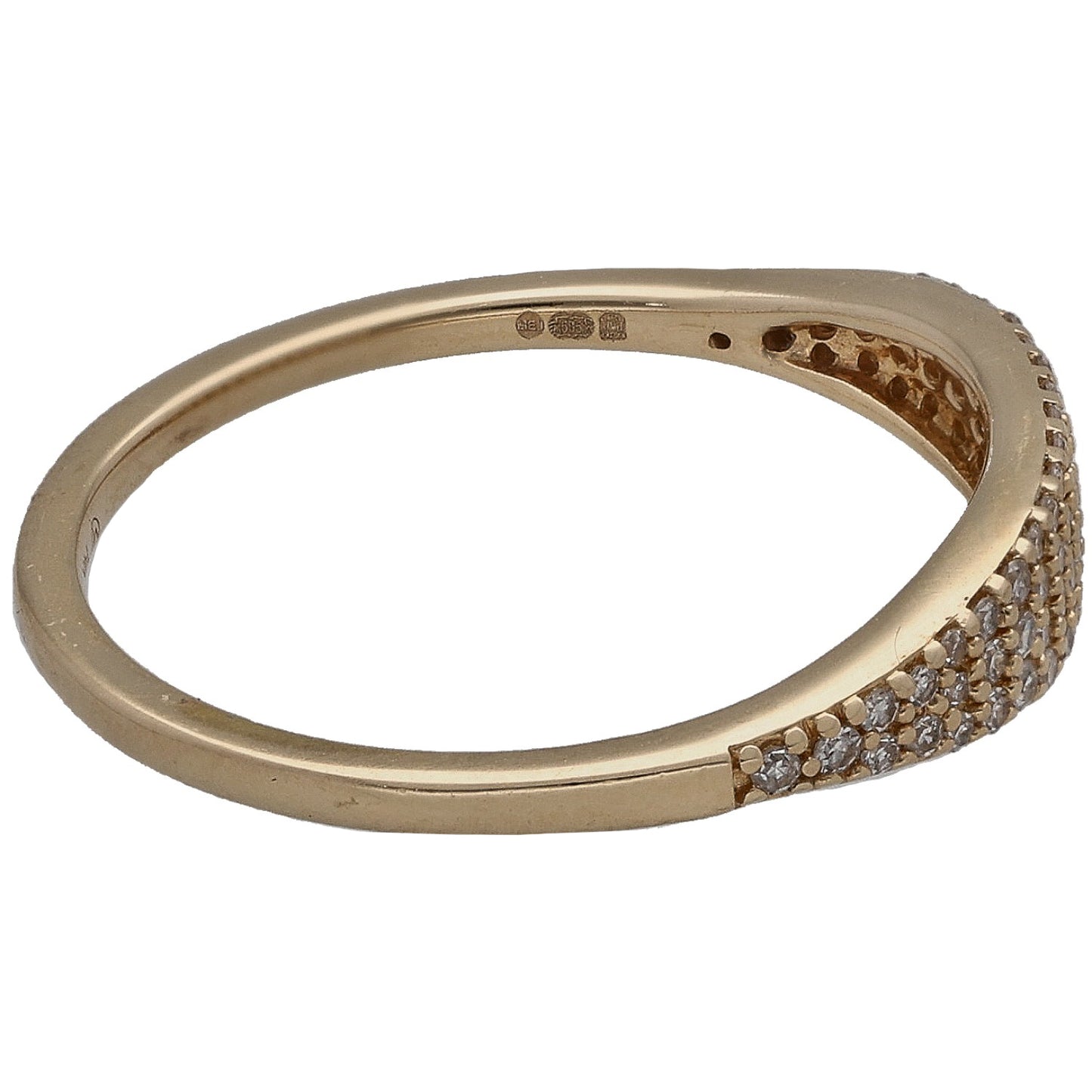 14ct Gold 0.175ct Diamond Dress/Cocktail Ring Size J