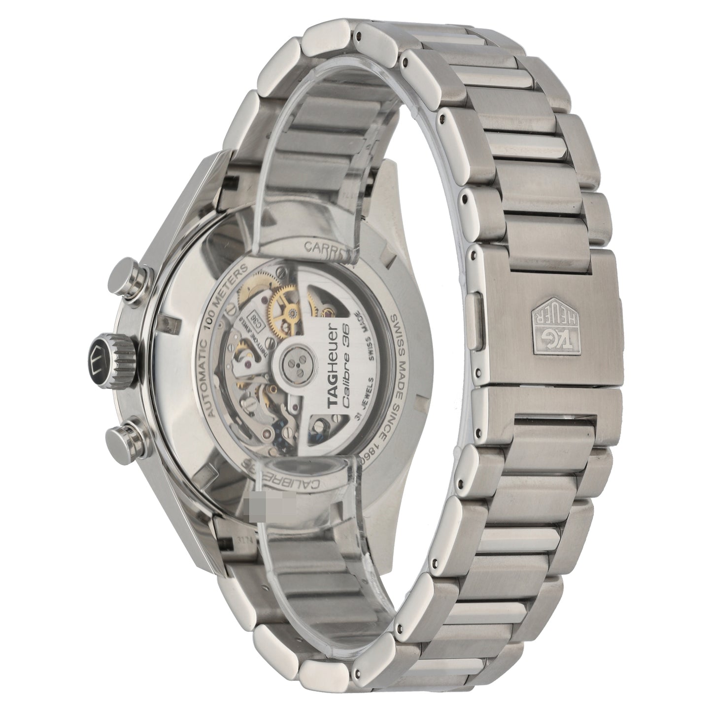Tag Heuer Carrera Calibre 36 Flyback CAR2B10 43mm Stainless Steel Watch