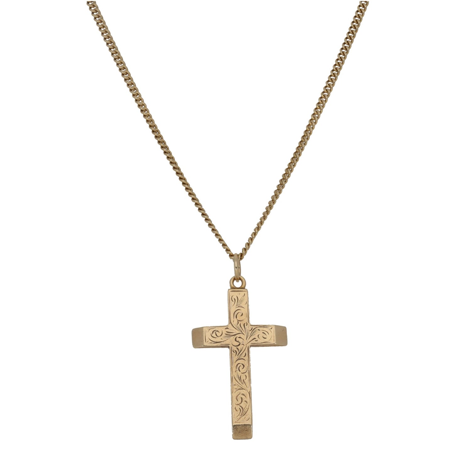 9ct Gold Cross Pendant With Chain