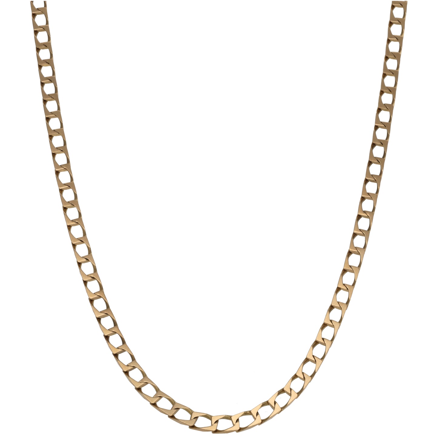 9ct Gold Curb Chain 18"