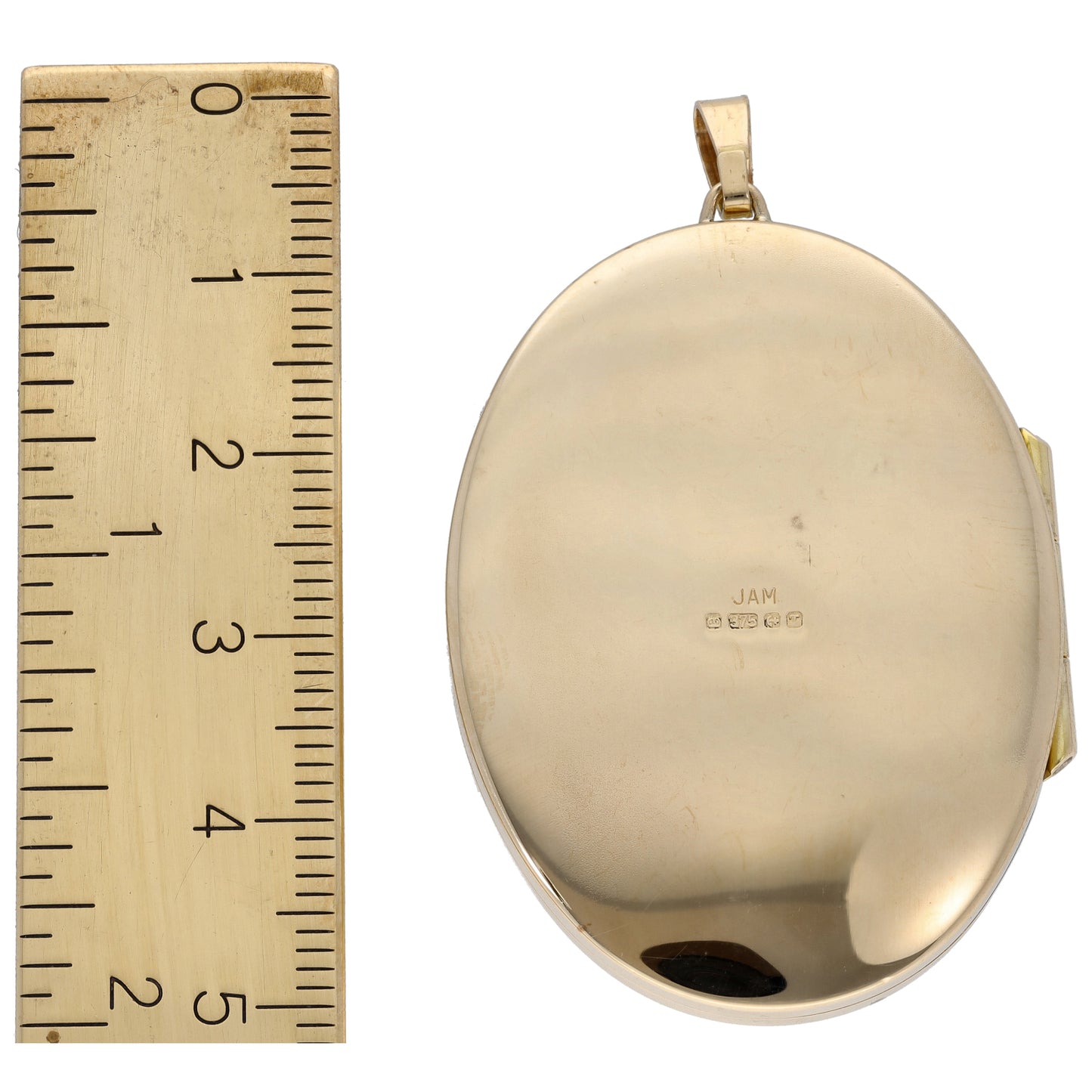 9ct Gold Patterned Locket Pendant