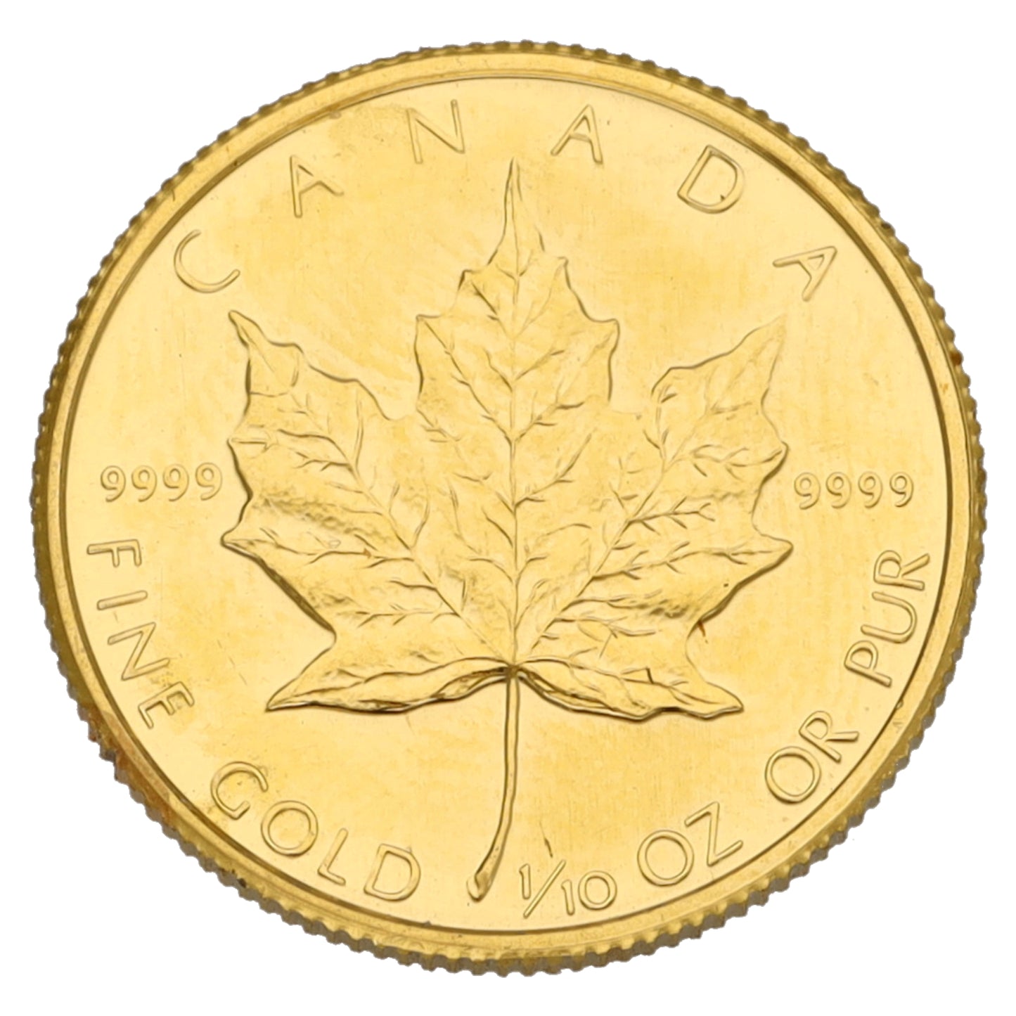 24ct Gold Canada Maple 1/10 OZ Coin 1982