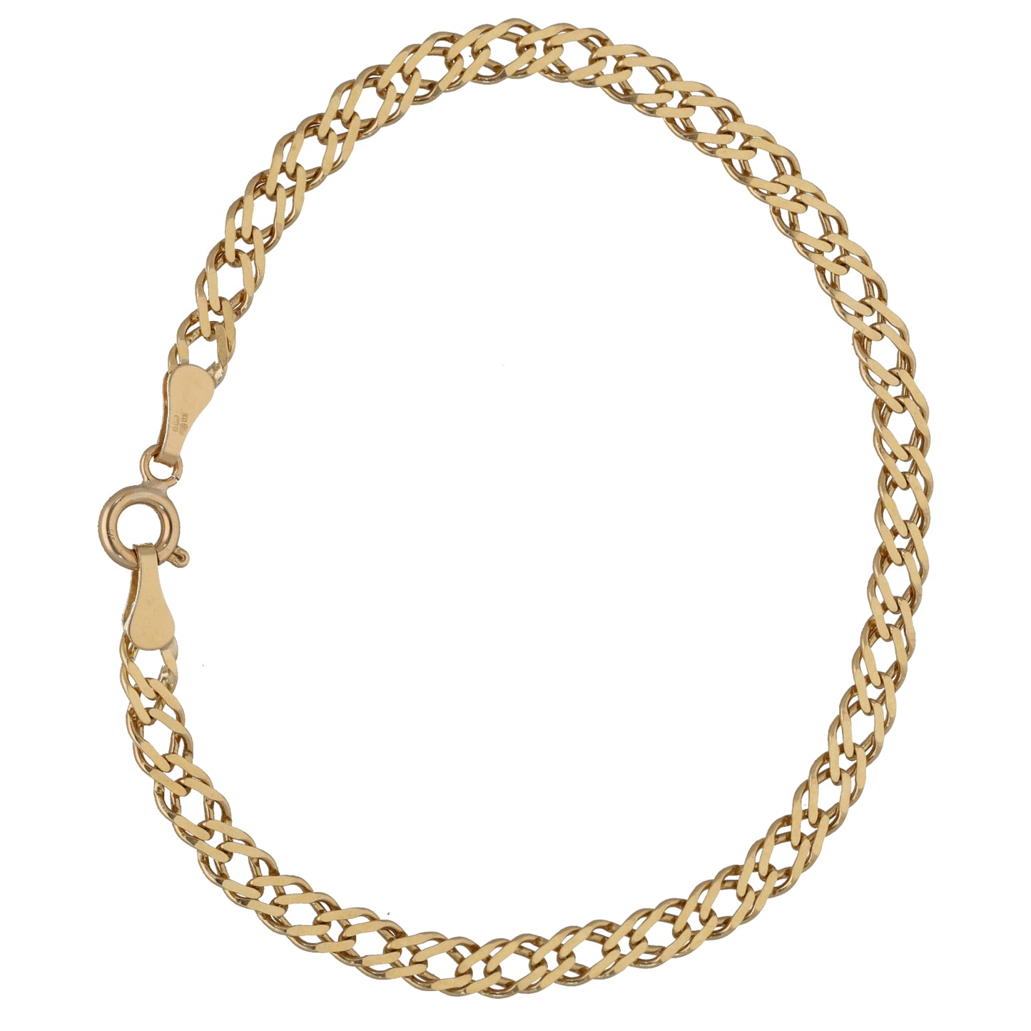 9ct Gold Double Curb Bracelet