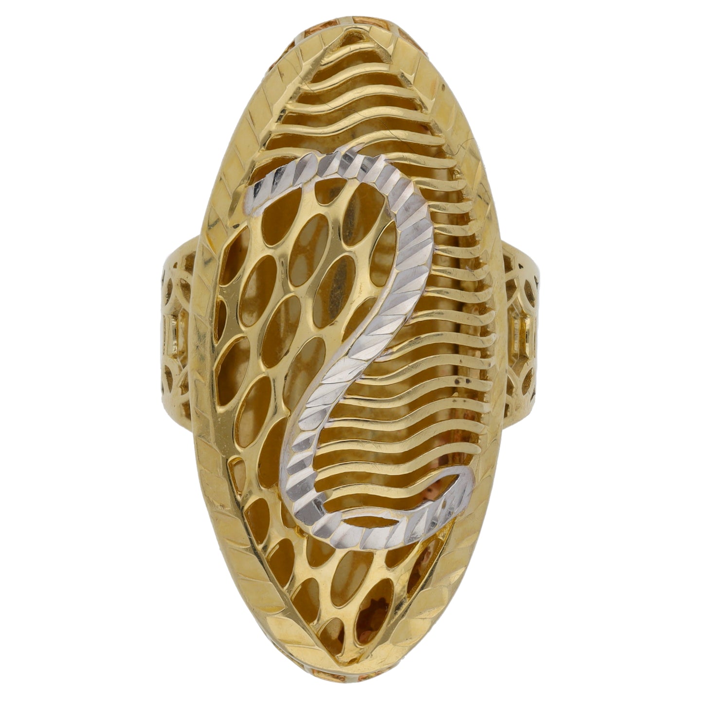 14ct Bi-Colour Gold Alternative Ring Size O