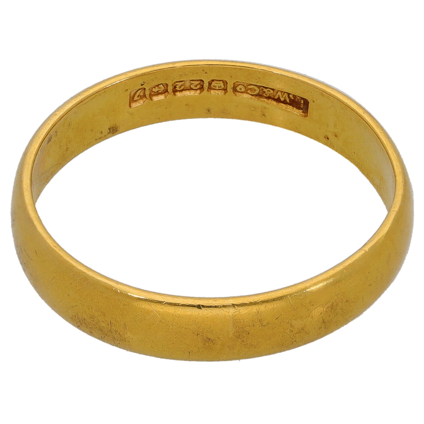 22ct Gold Plain Wedding Ring Size Q