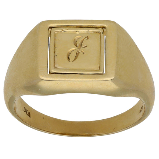 9ct Gold Cubic Zirconia Initial Ring Size W