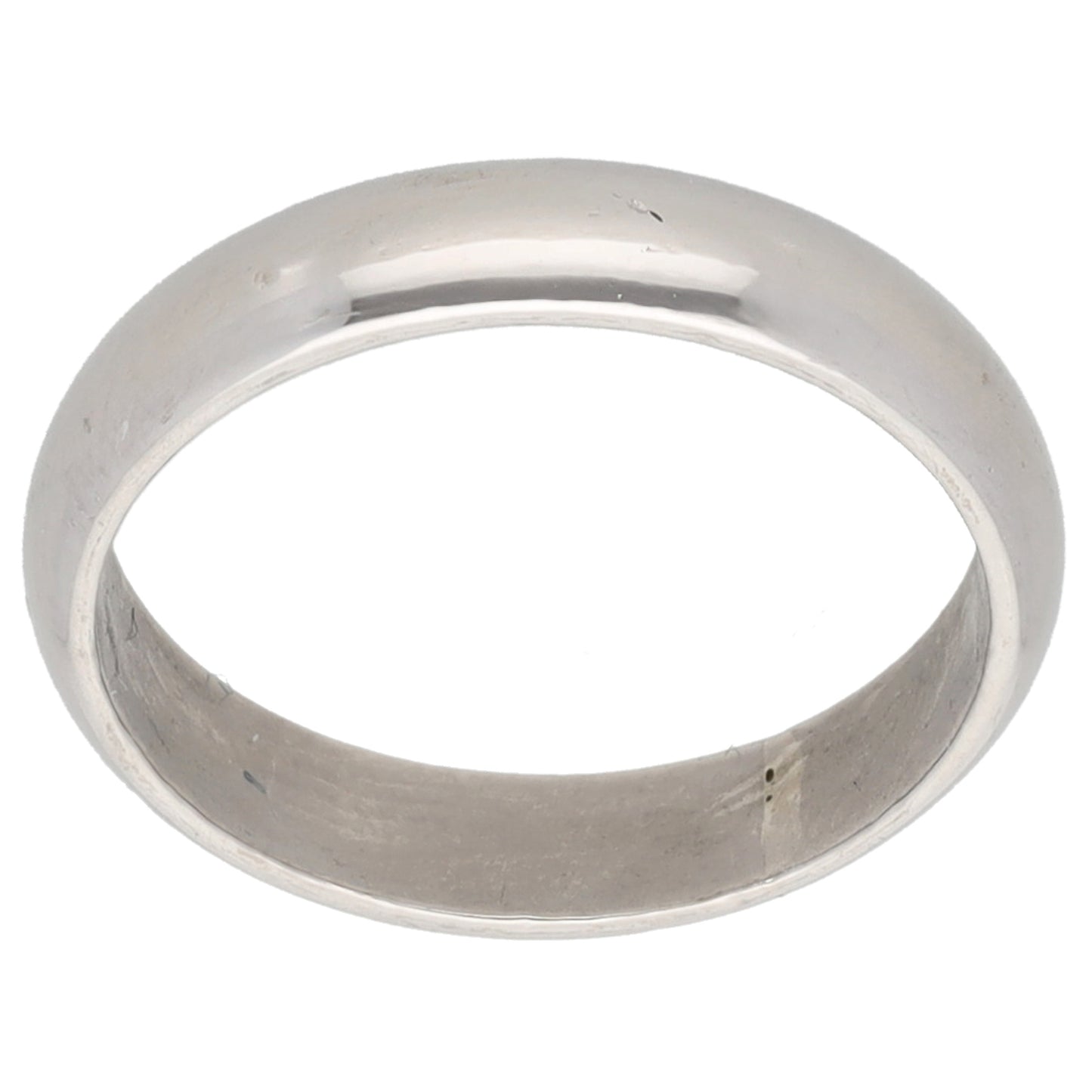 18ct White Gold Plain Wedding Ring Size K