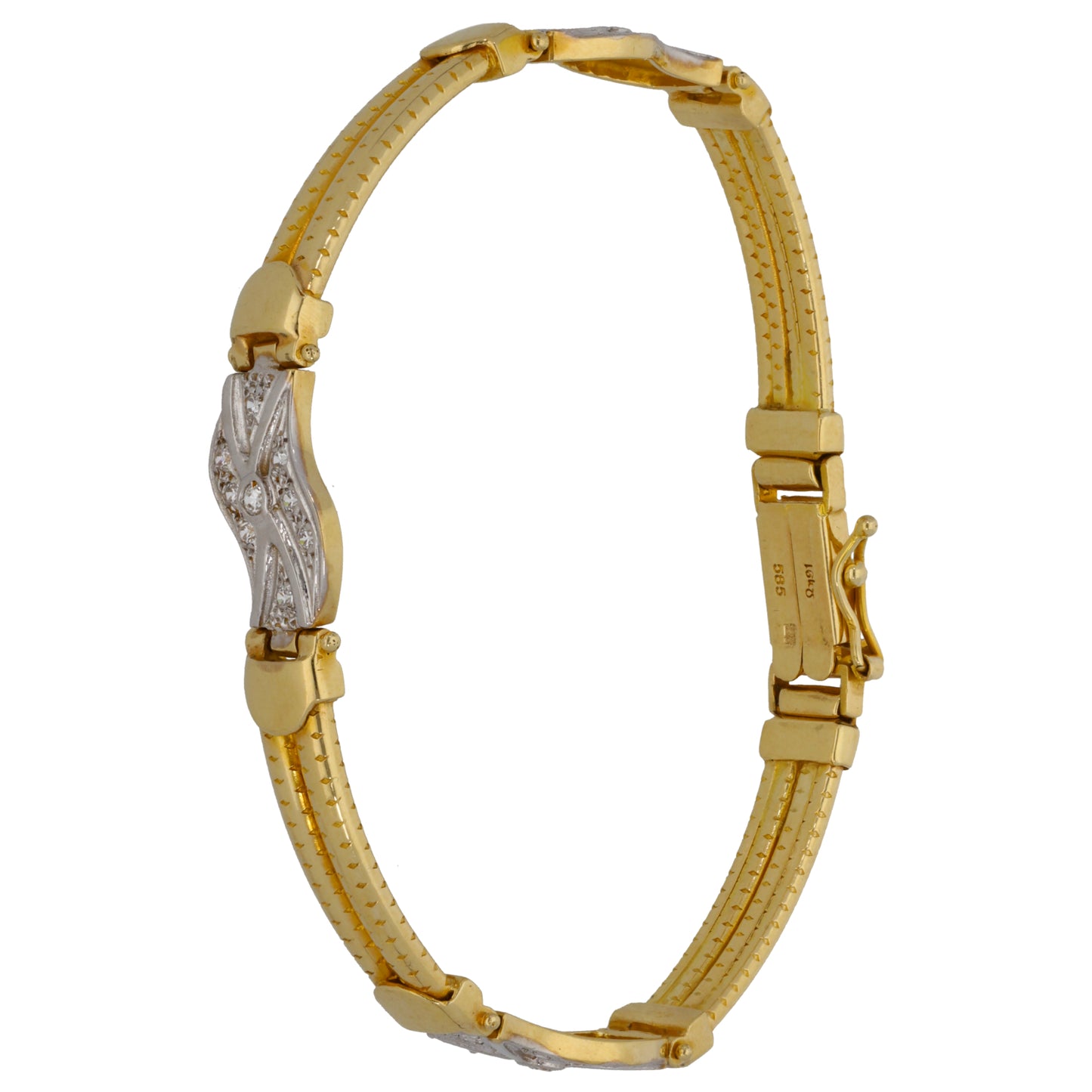 9ct Gold Cubic Zirconia Alternative Bracelet