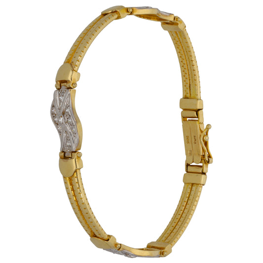 9ct Gold Cubic Zirconia Alternative Bracelet