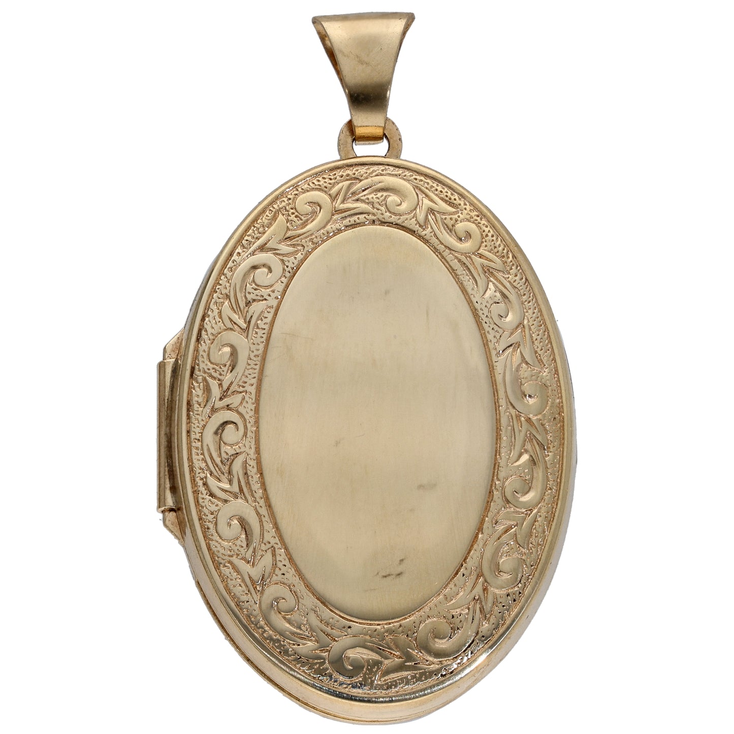 9ct Gold Patterned Locket Pendant