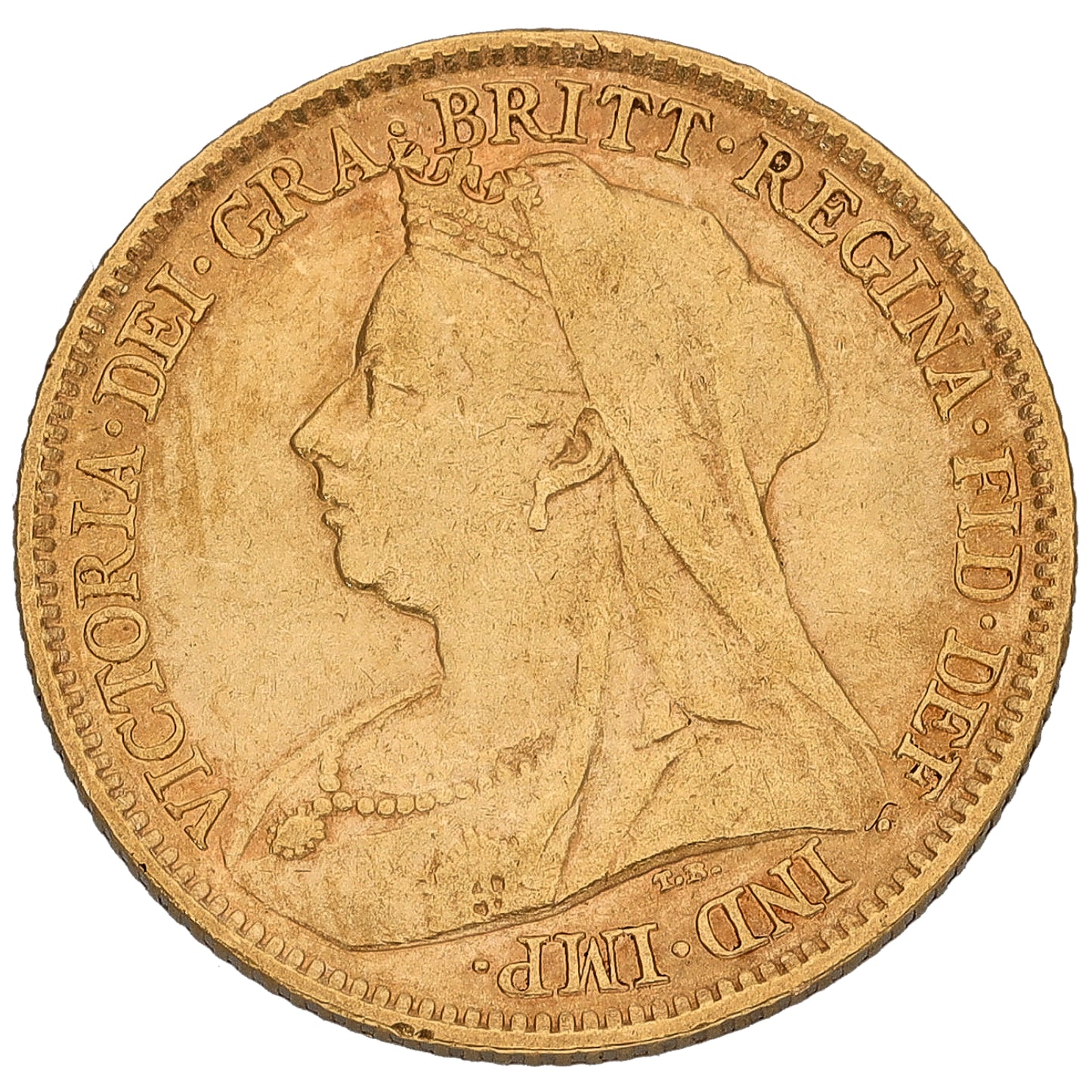22ct Gold Queen Victoria Half Sovereign Coin 1898