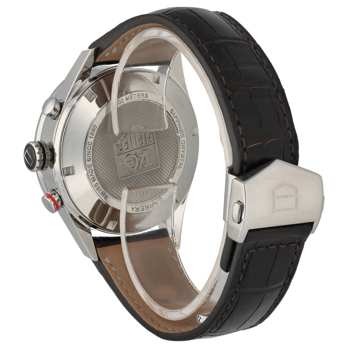 Tag Heuer Carrera CV2A12-1 , 43mm stainless steel case, with adjustable leather bracelet
