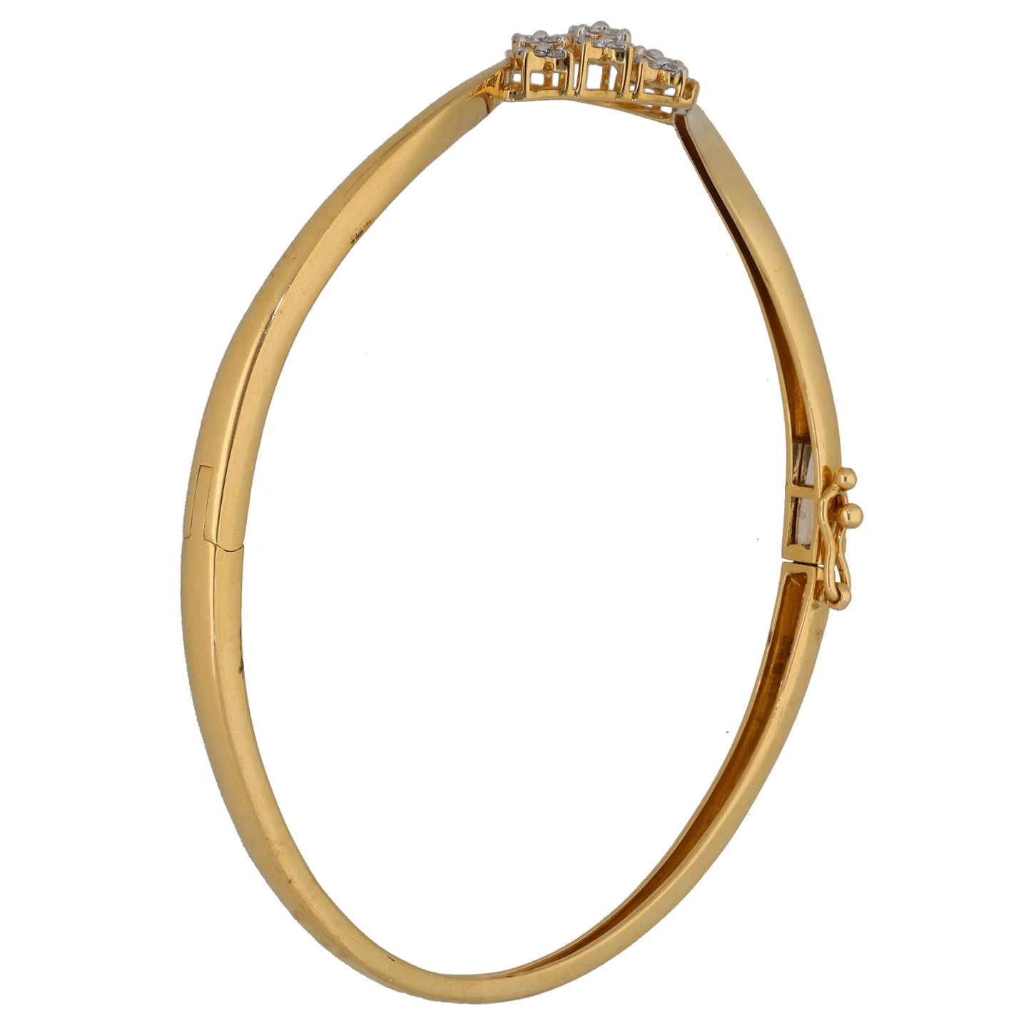 18ct Gold 0.36ct Diamond Hinged/Clasp Bangle