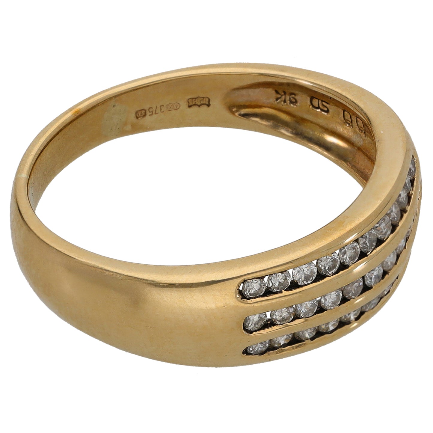 9ct Gold 0.47ct Diamond Alternative Ring Size V