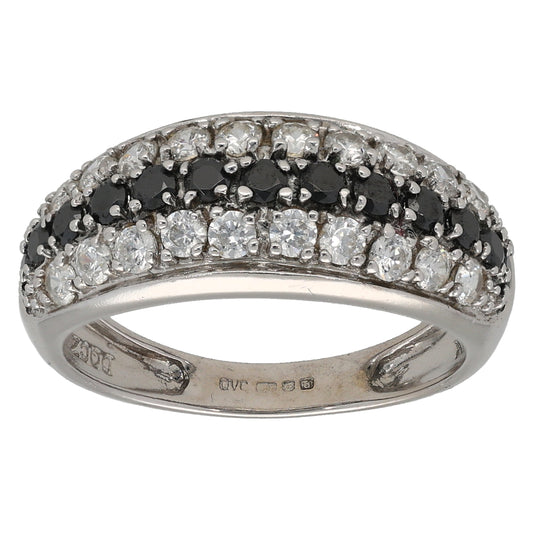 14ct White Gold Cubic Zirconia Dress/Cocktail Ring Size M