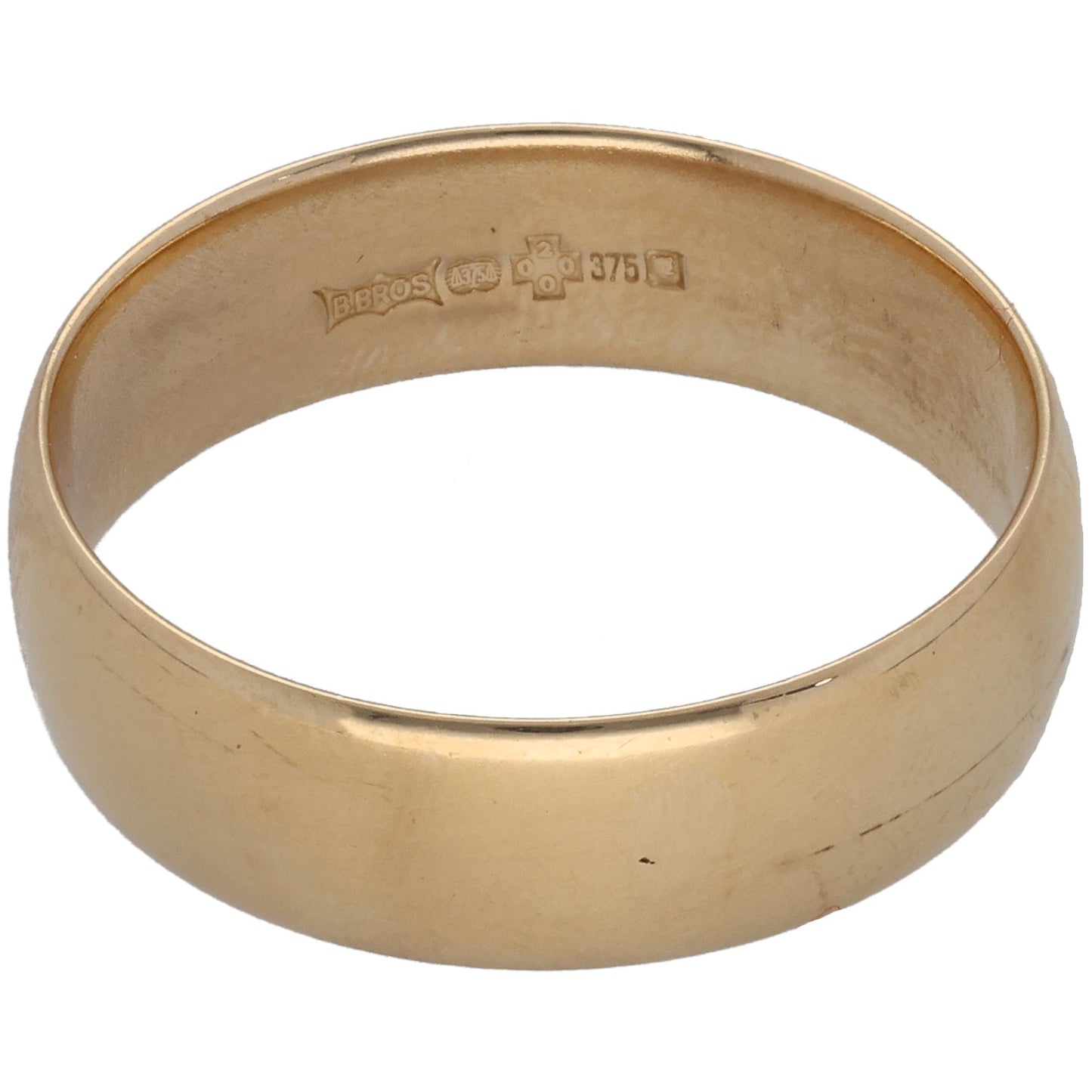 9ct Gold Plain Wedding Ring Size U