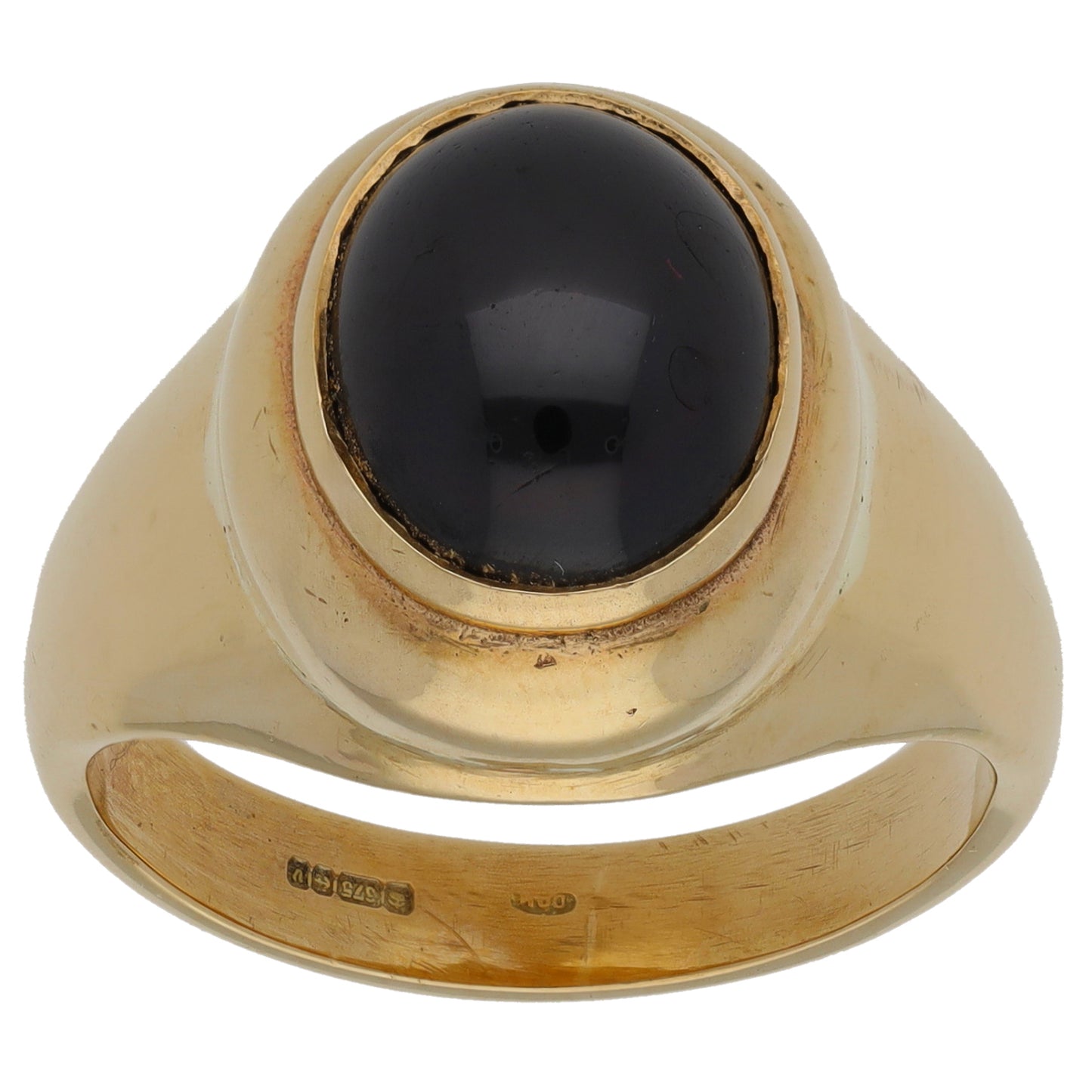 9ct Gold Garnet Single Stone Ring Size U
