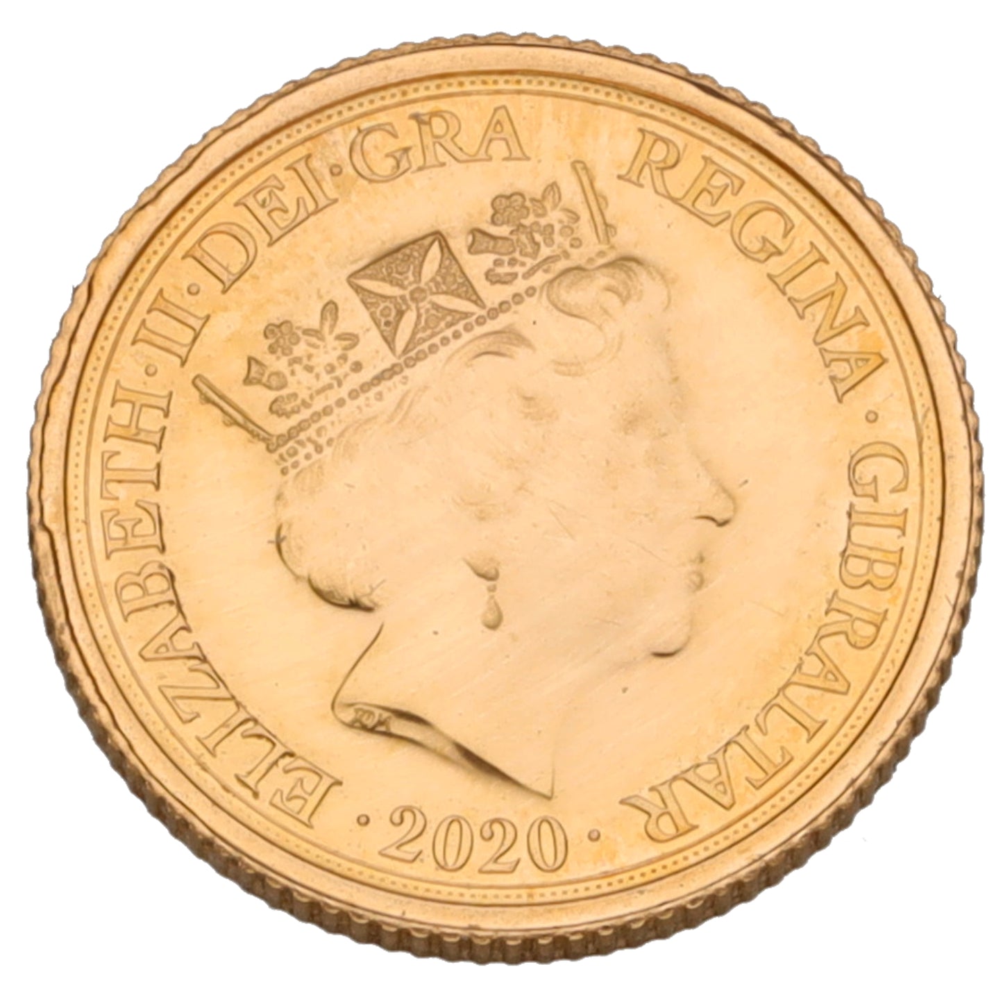 22ct Gold Queen Elizabeth II Quarter Sovereign Coin 2020