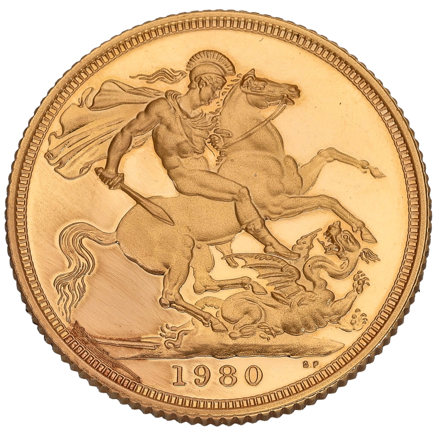 22ct Gold Queen Elizabeth II Full Sovereign Coin 1980