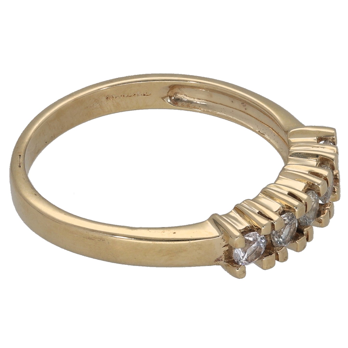 9ct Gold Sapphire Half Eternity Ring Size N