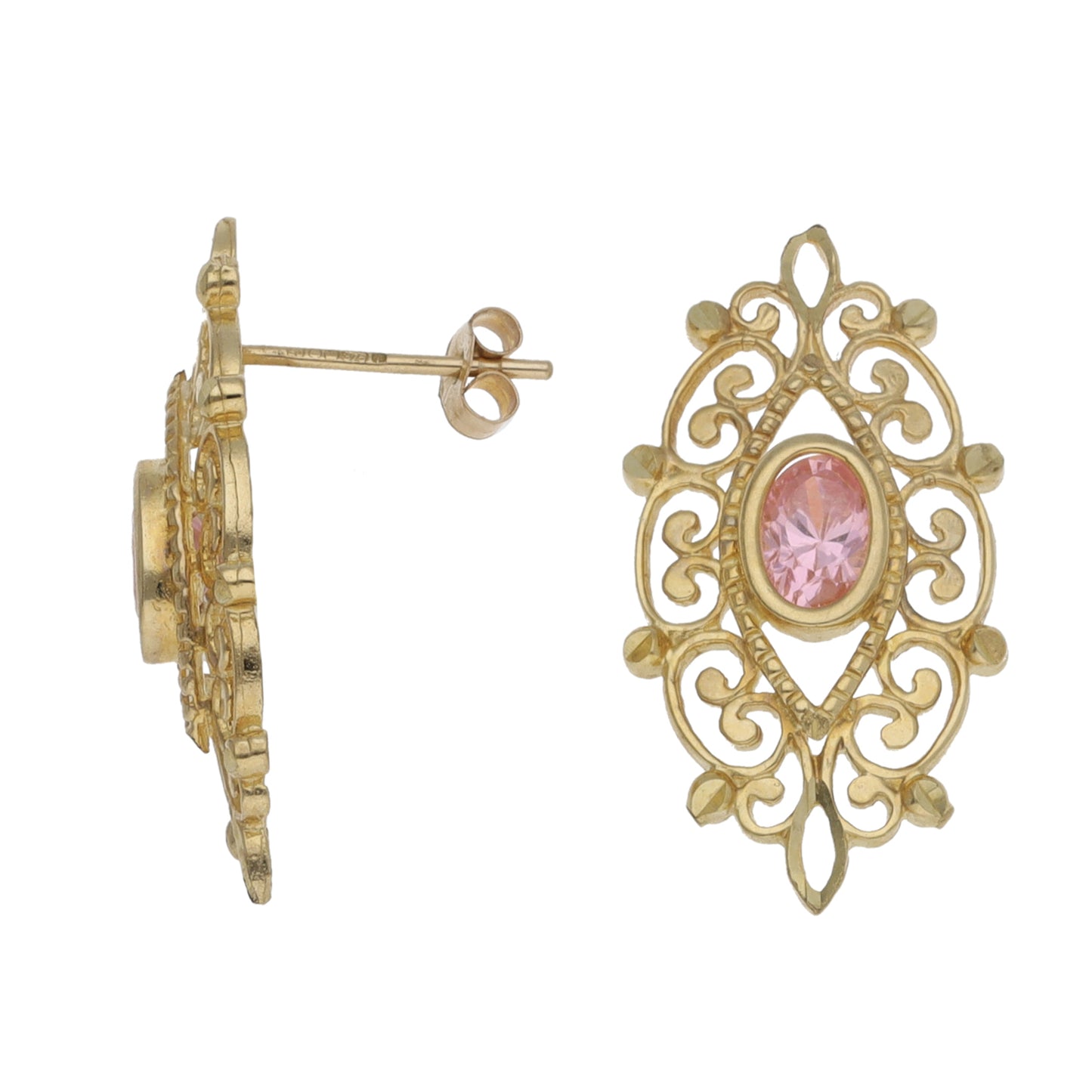 9ct Gold Cubic Zirconia Dress/Cocktail Earrings