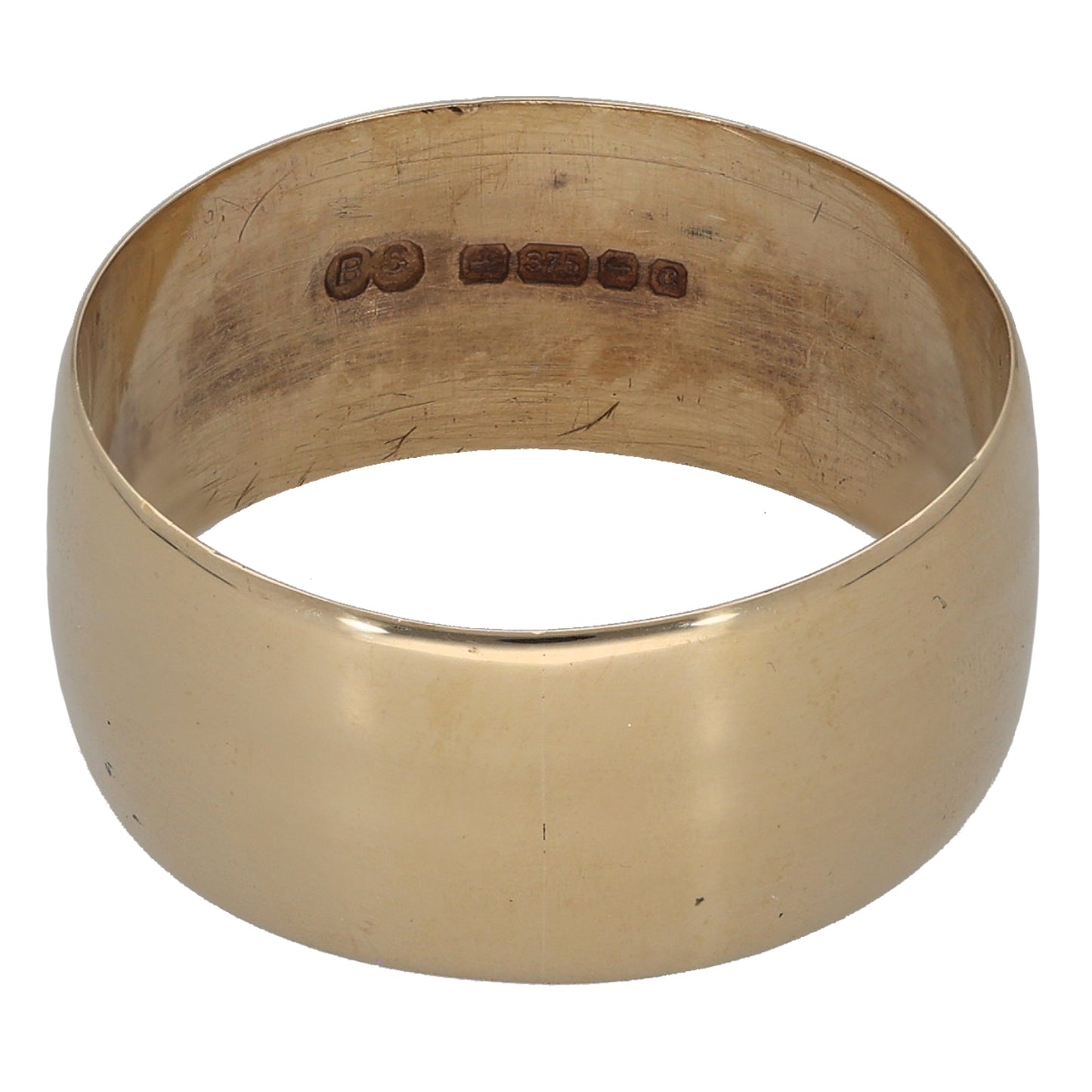 9ct Gold Plain Wedding Ring Size S