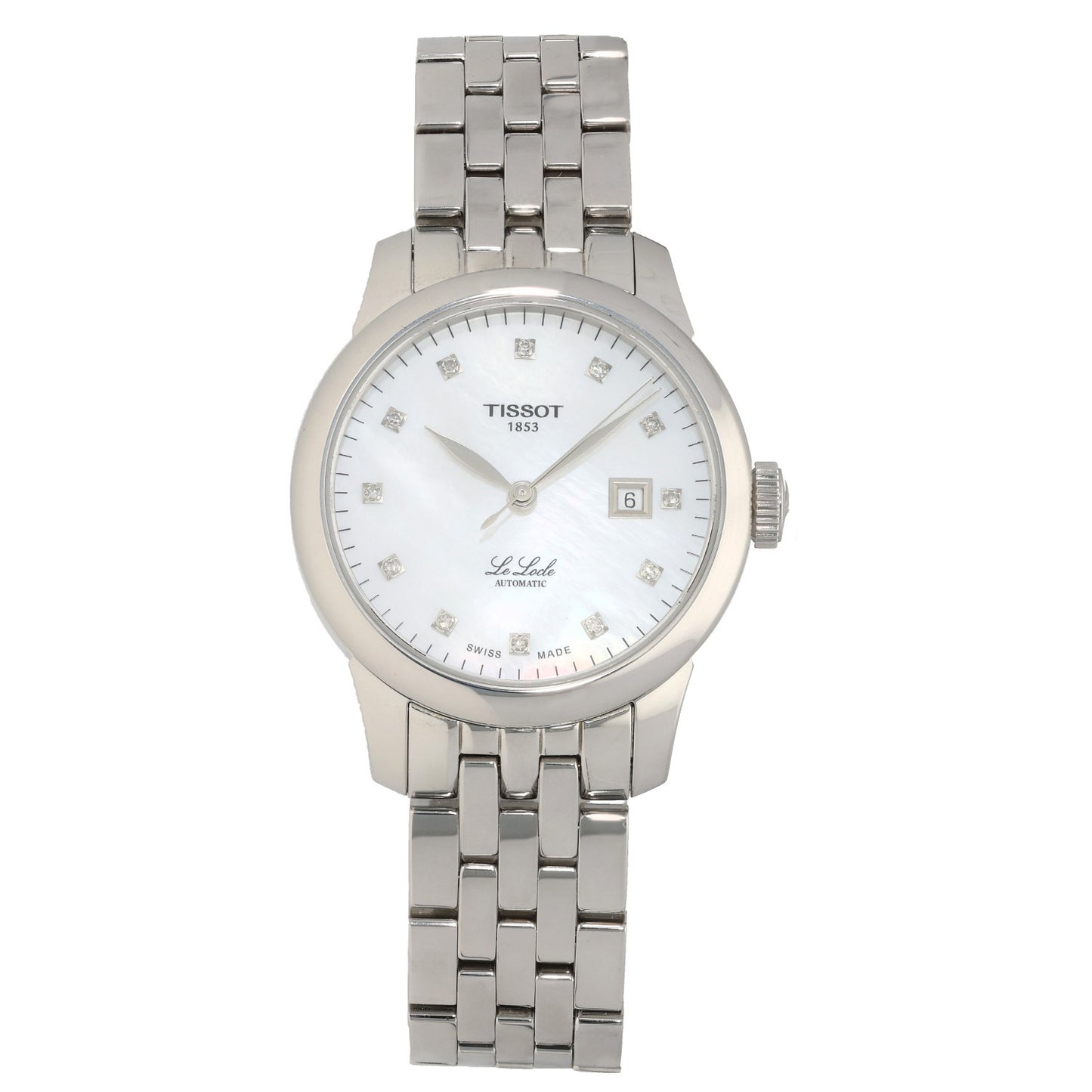 Tissot Le Locle T006207A, mother of pearl dial, stainless steel, link bracelet