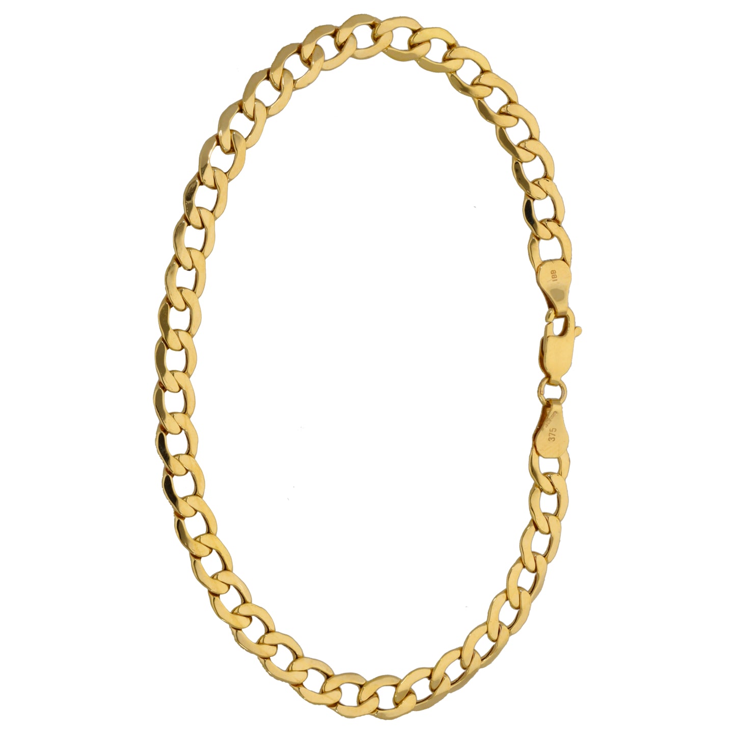 New 9ct Gold Curb Bracelet