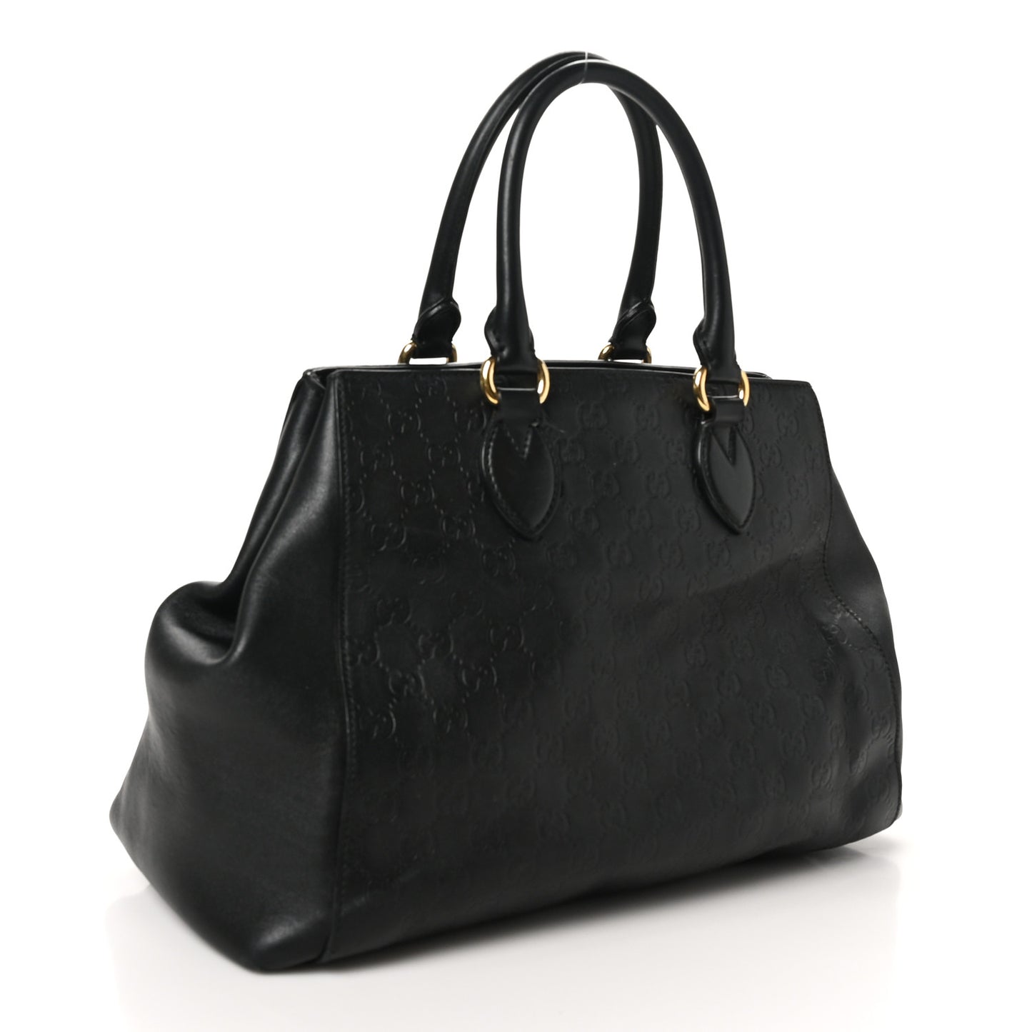 Gucci Soft Guccissima Tote Leather Bag - Black