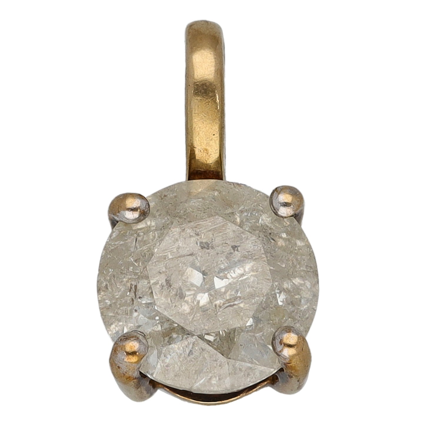 9ct Gold 0.95ct Diamond Solitaire Pendant