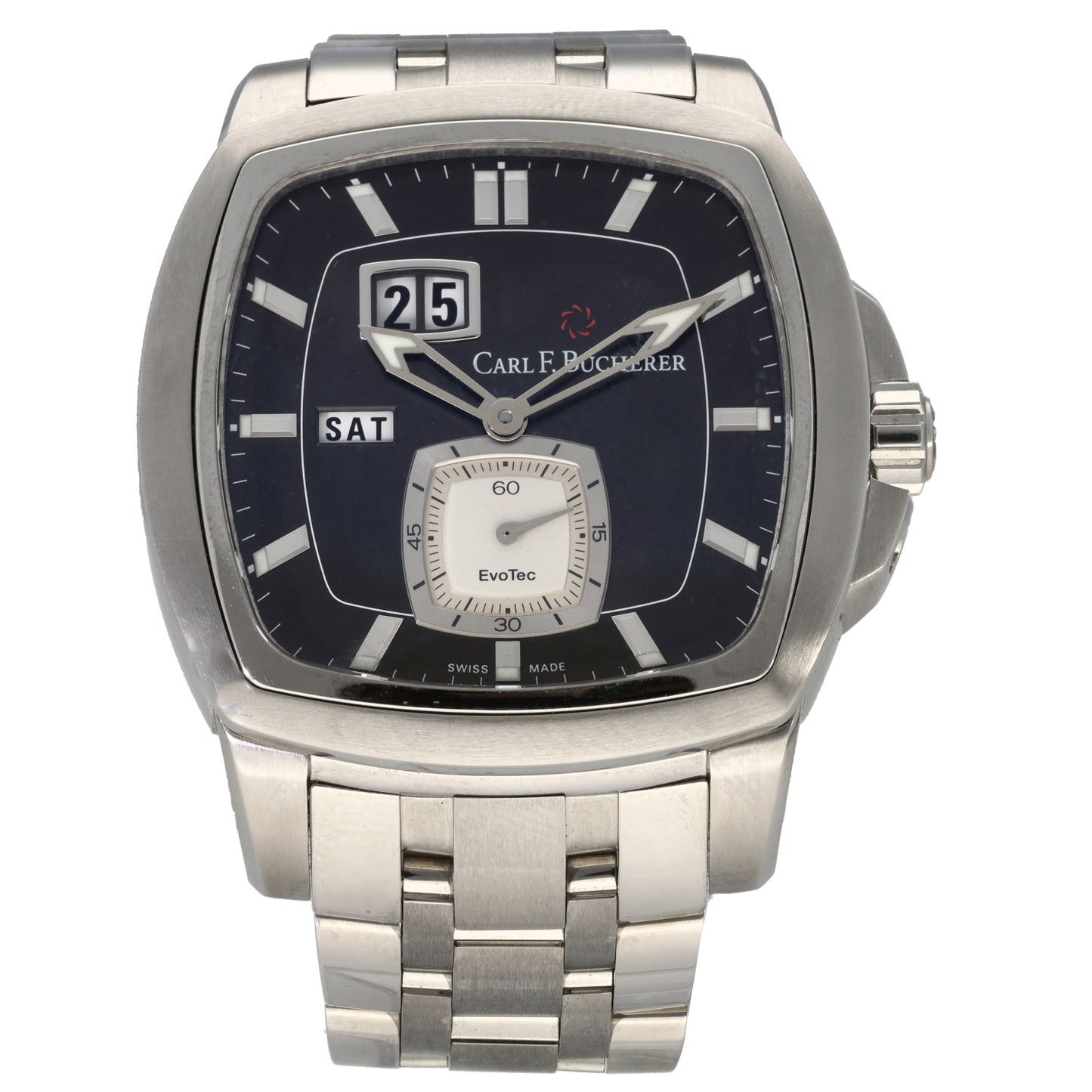 Carl F. Bucherer Patravi EvoTec DayDate 10625.08 444mm Stainless Steel Watch