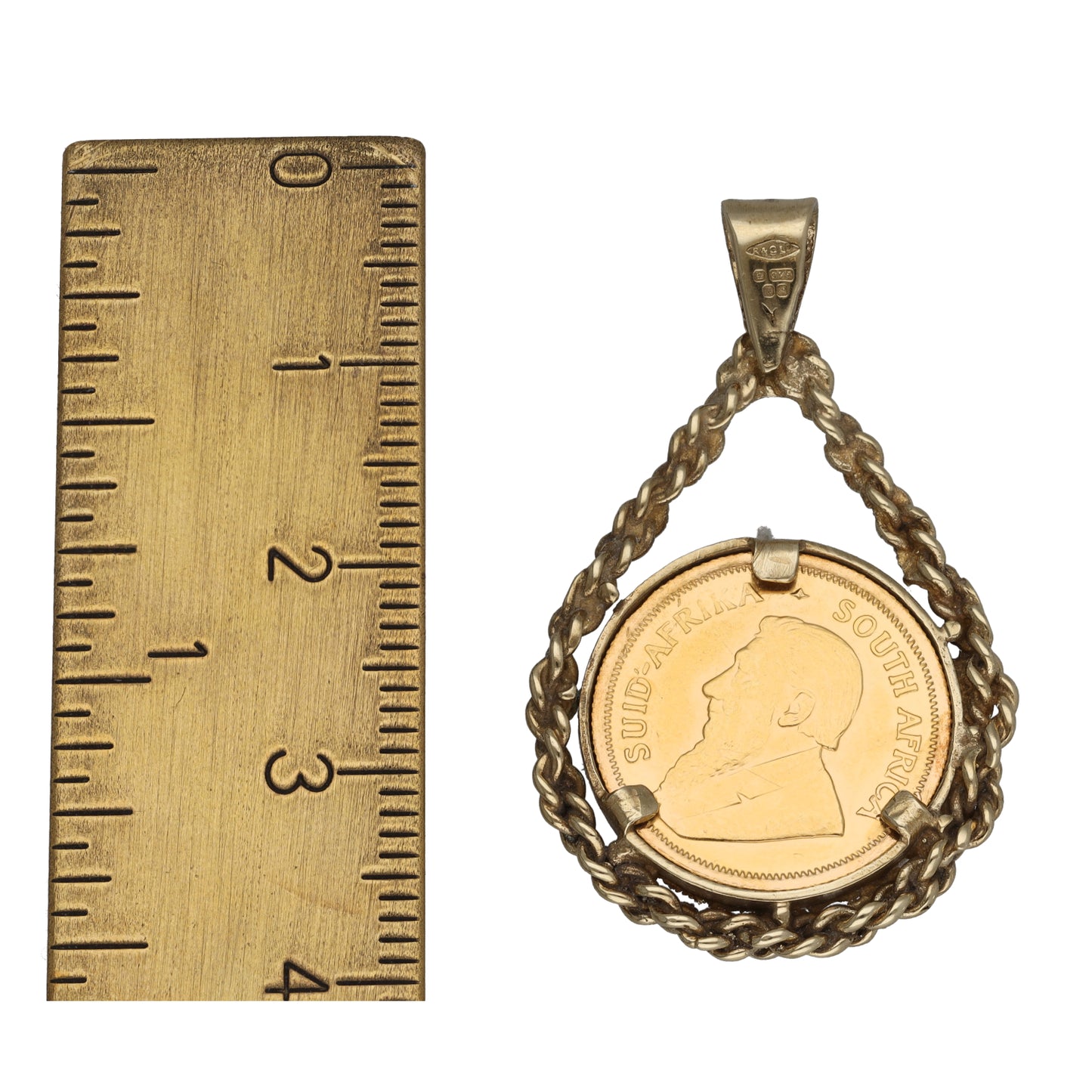 9ct Gold 1/10 OZ Krugerrand Coin Pendant