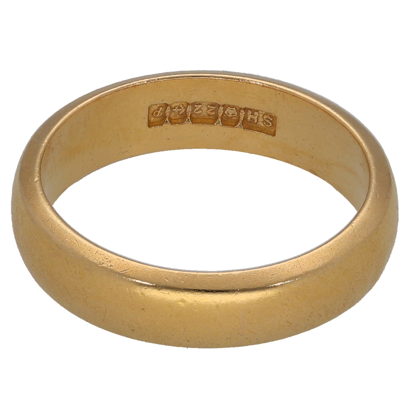 22ct Gold Plain Wedding Ring Size N