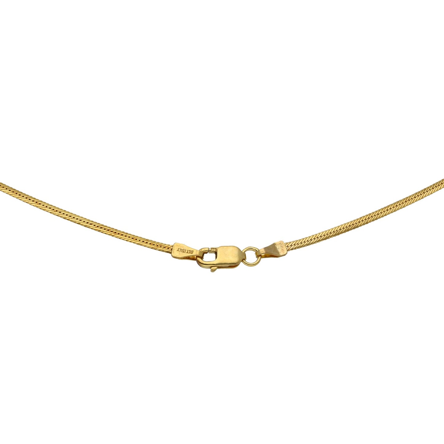 9ct Gold Sapphire & 0.06ct Diamond Fancy Necklace 16"