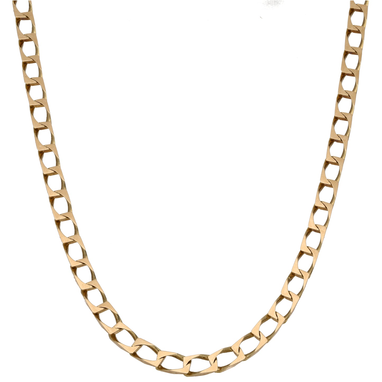 9ct Gold Curb Chain 18"