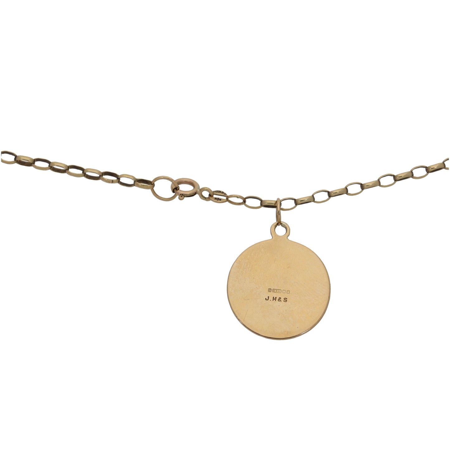 9ct Gold St Christopher Pendant With Chain