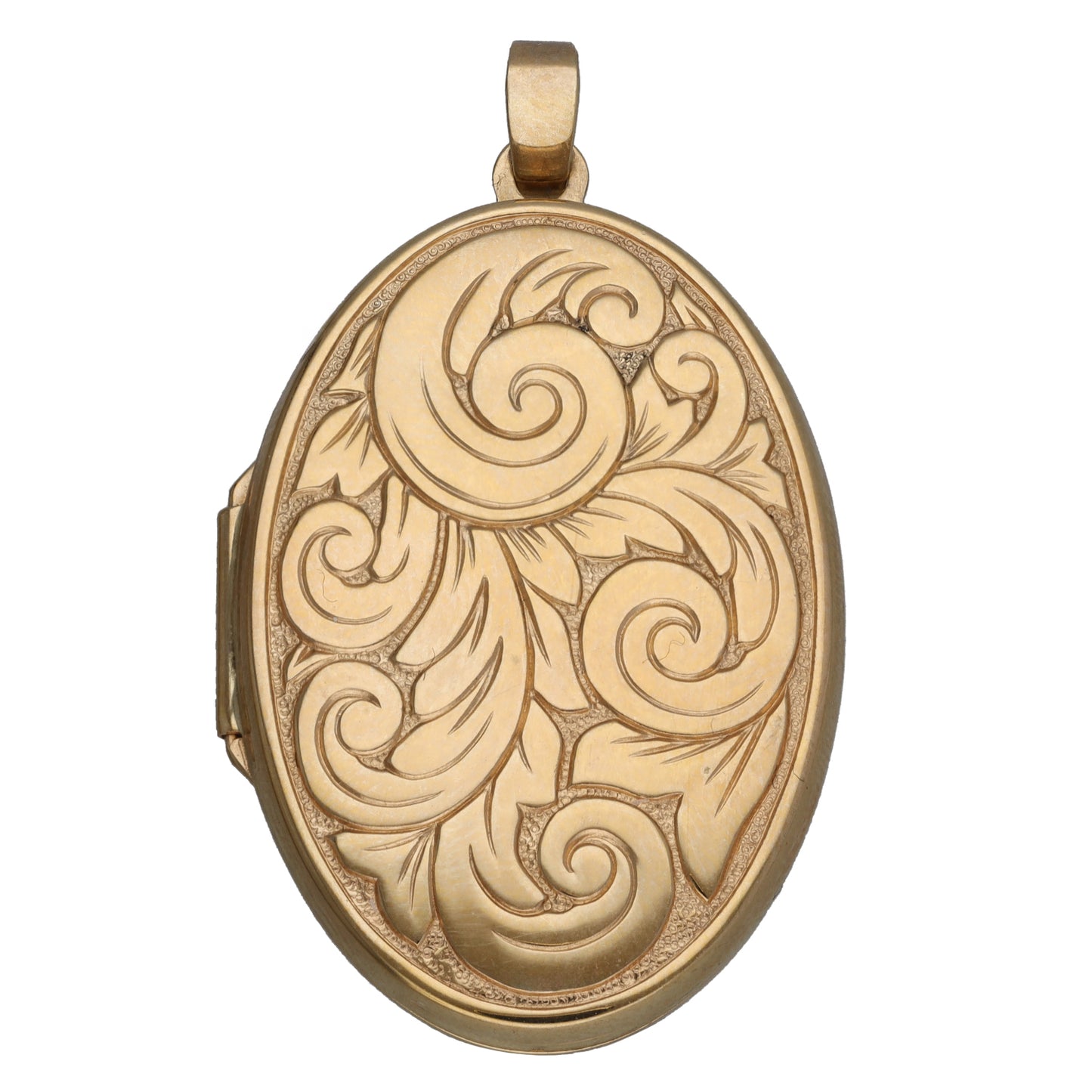 9ct Gold Patterned Locket Pendant