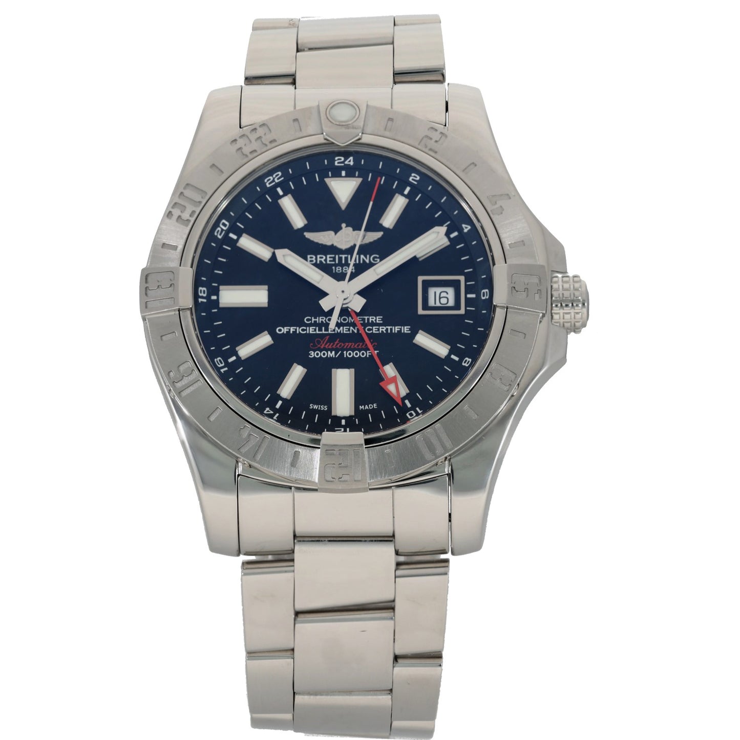 Breitling Avenger II GMT A32390 43mm Stainless Steel Watch