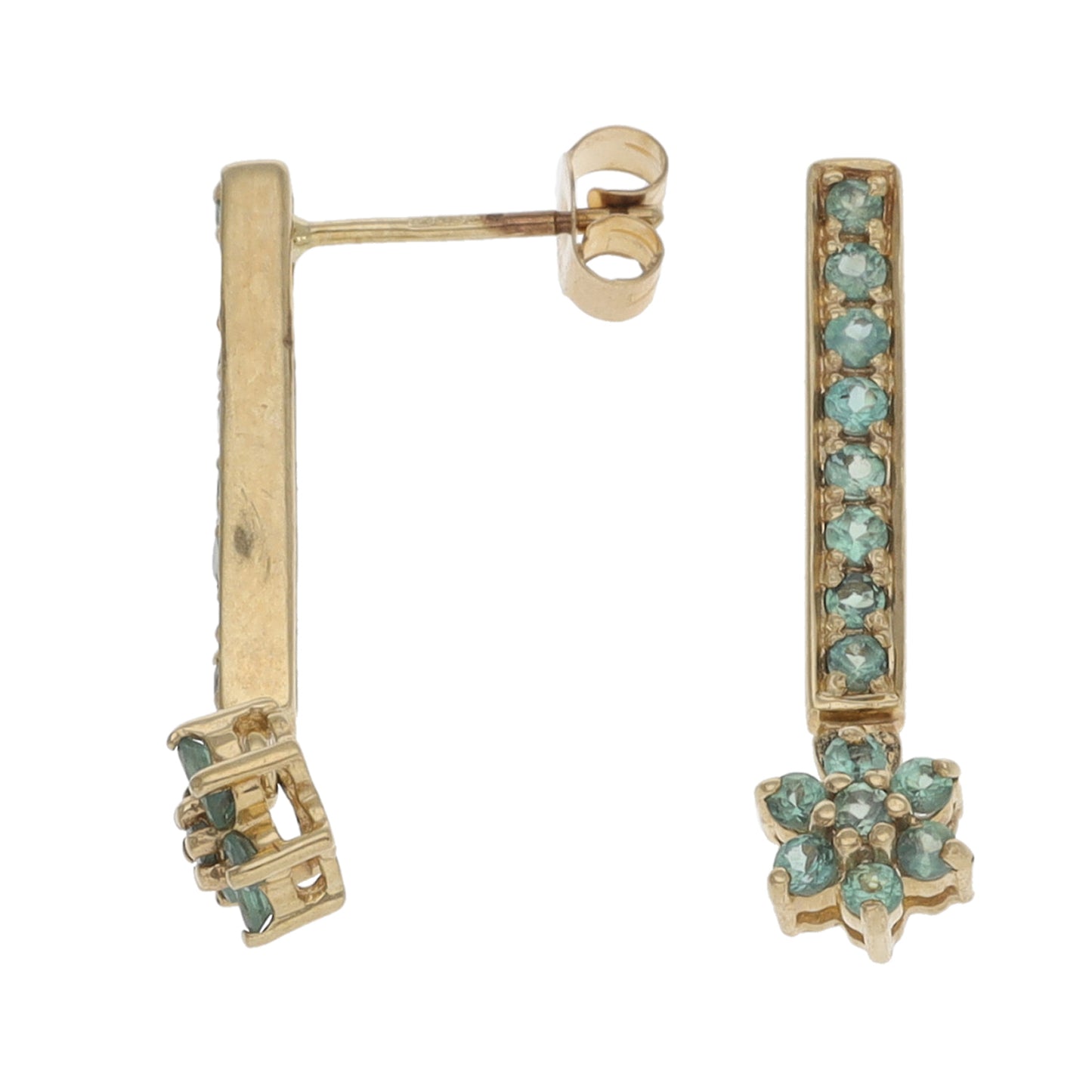9ct Gold Chrysoberyl Dress/Cocktail Earrings